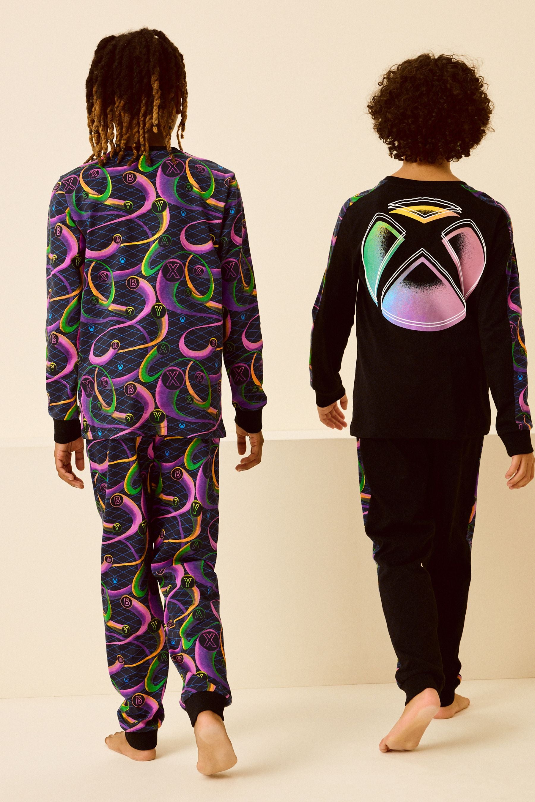 Xbox Black/Pink Long Sleeve 100% Cotton Pyjamas 2 Pack (5-16yrs)