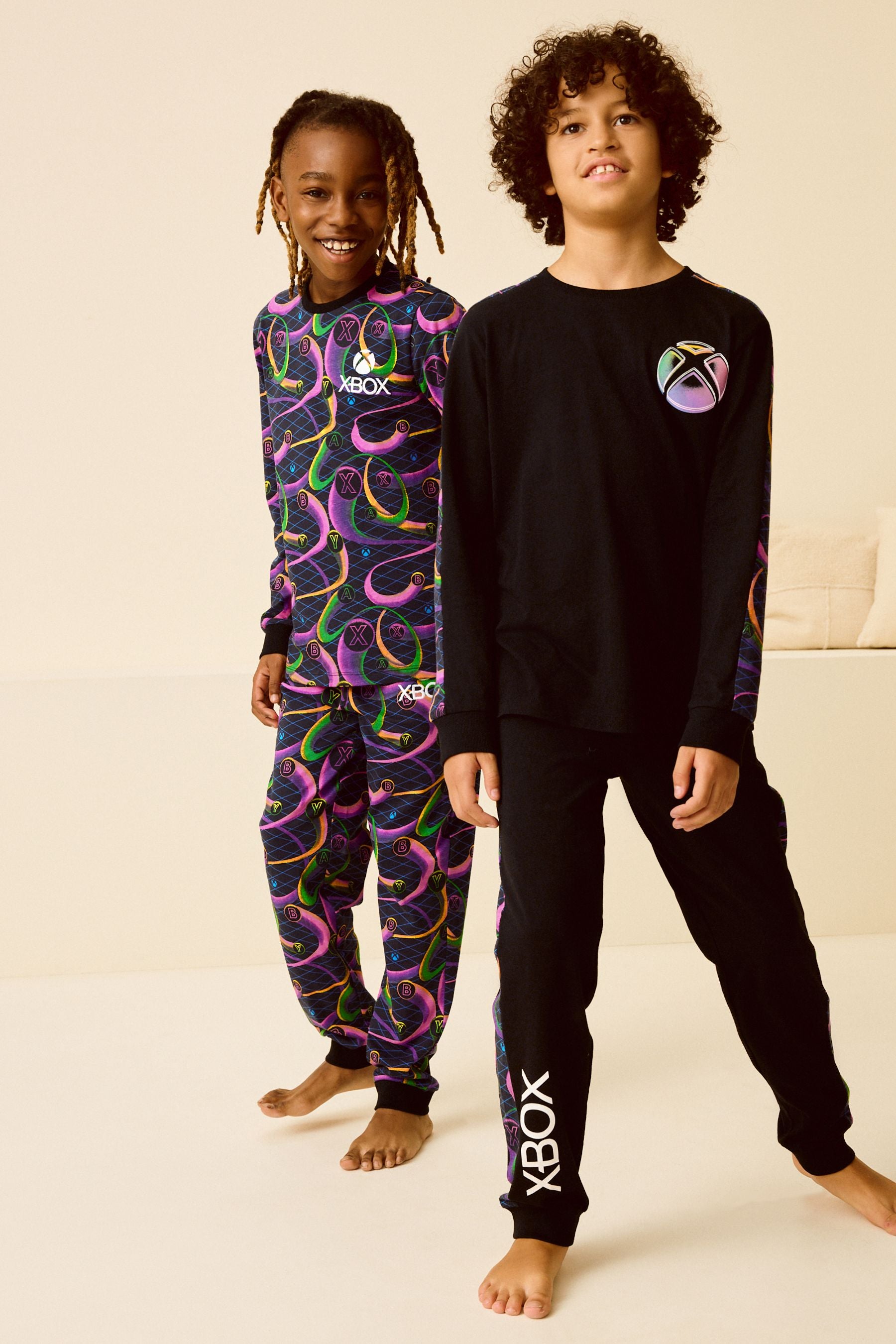 Xbox Black/Pink Long Sleeve 100% Cotton Pyjamas 2 Pack (5-16yrs)