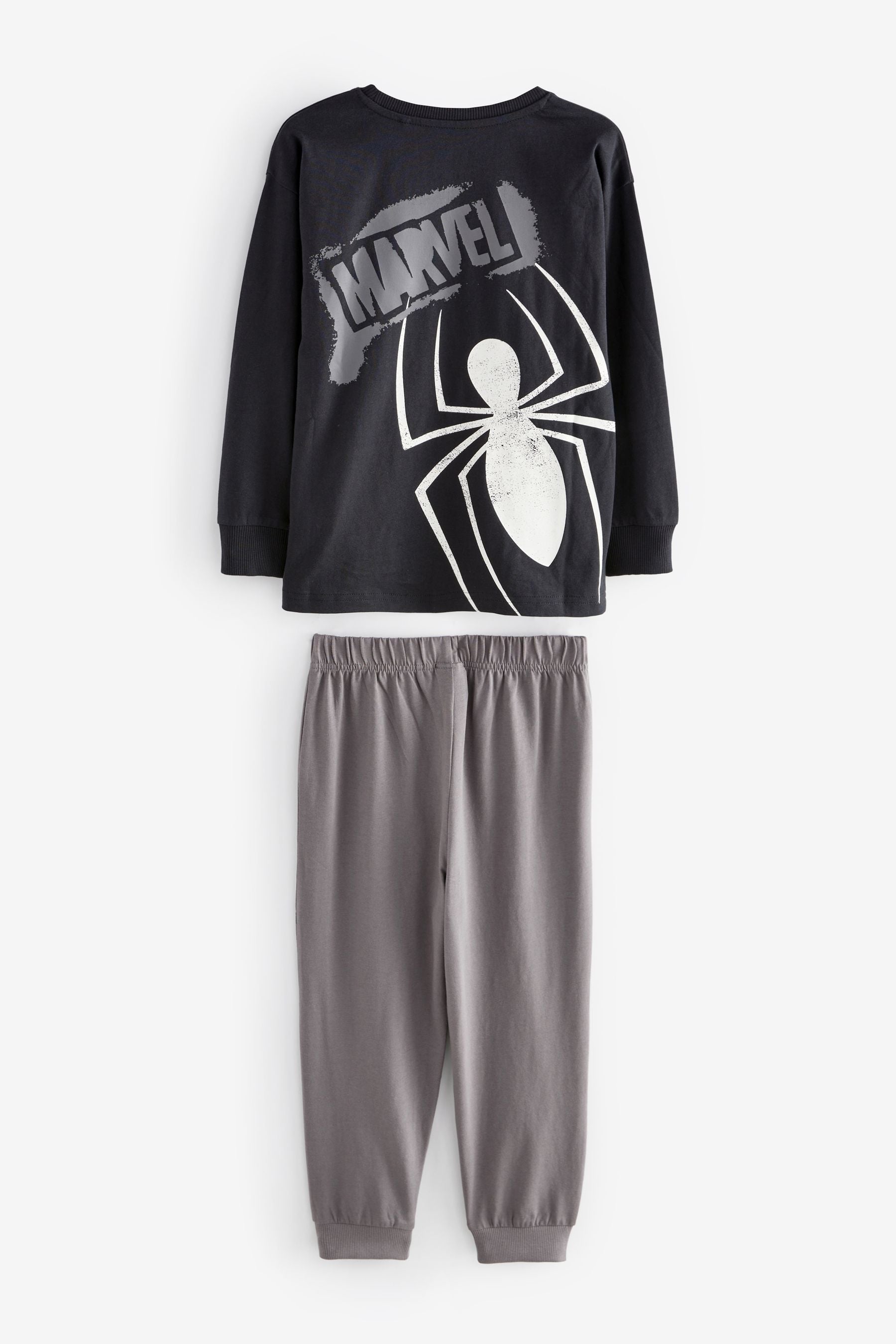 Black/Grey Spiderma Single Long Leg Pyjamas (3-16yrs)