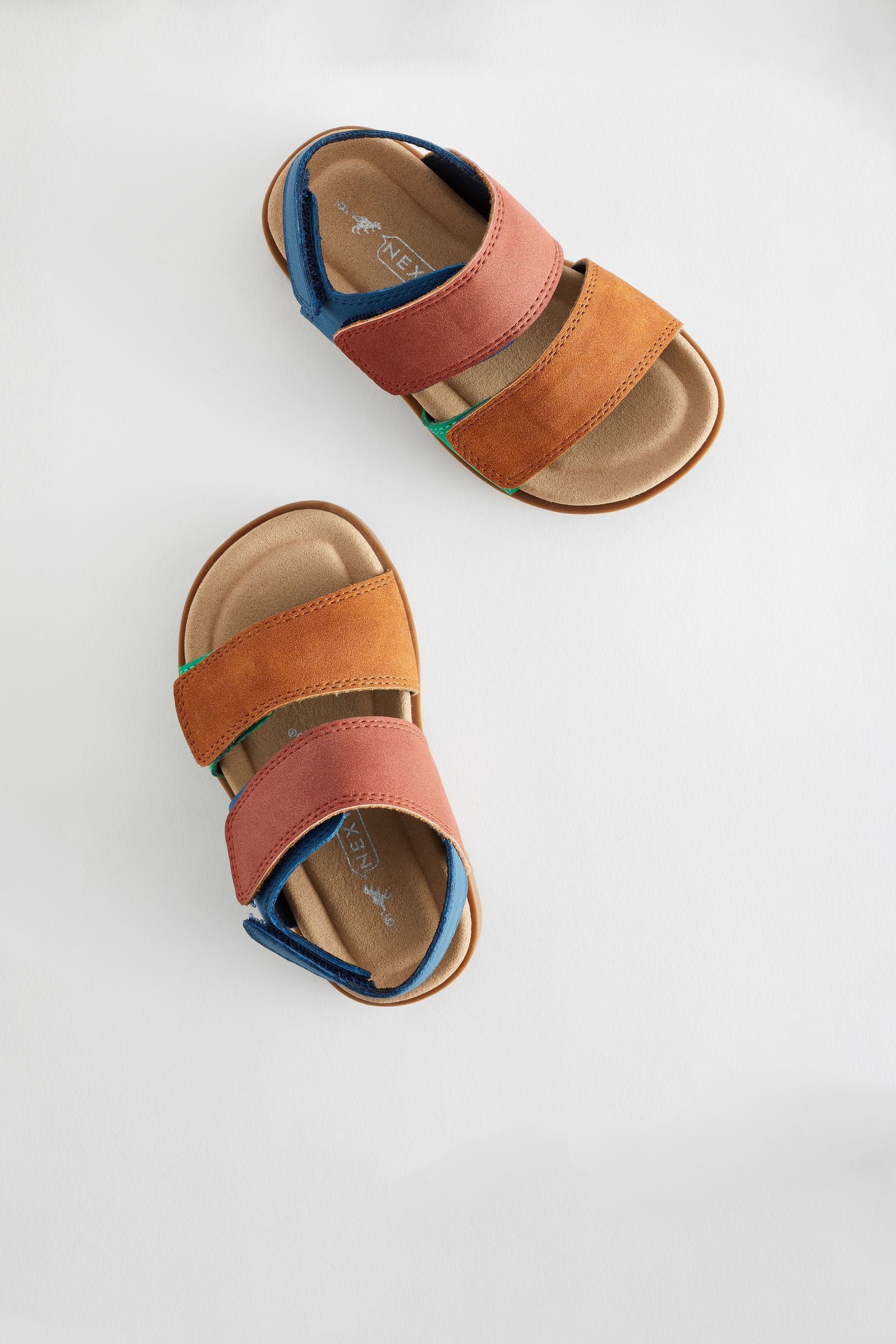 Bright Double Touch Fastening Strap Corkbed Sandals