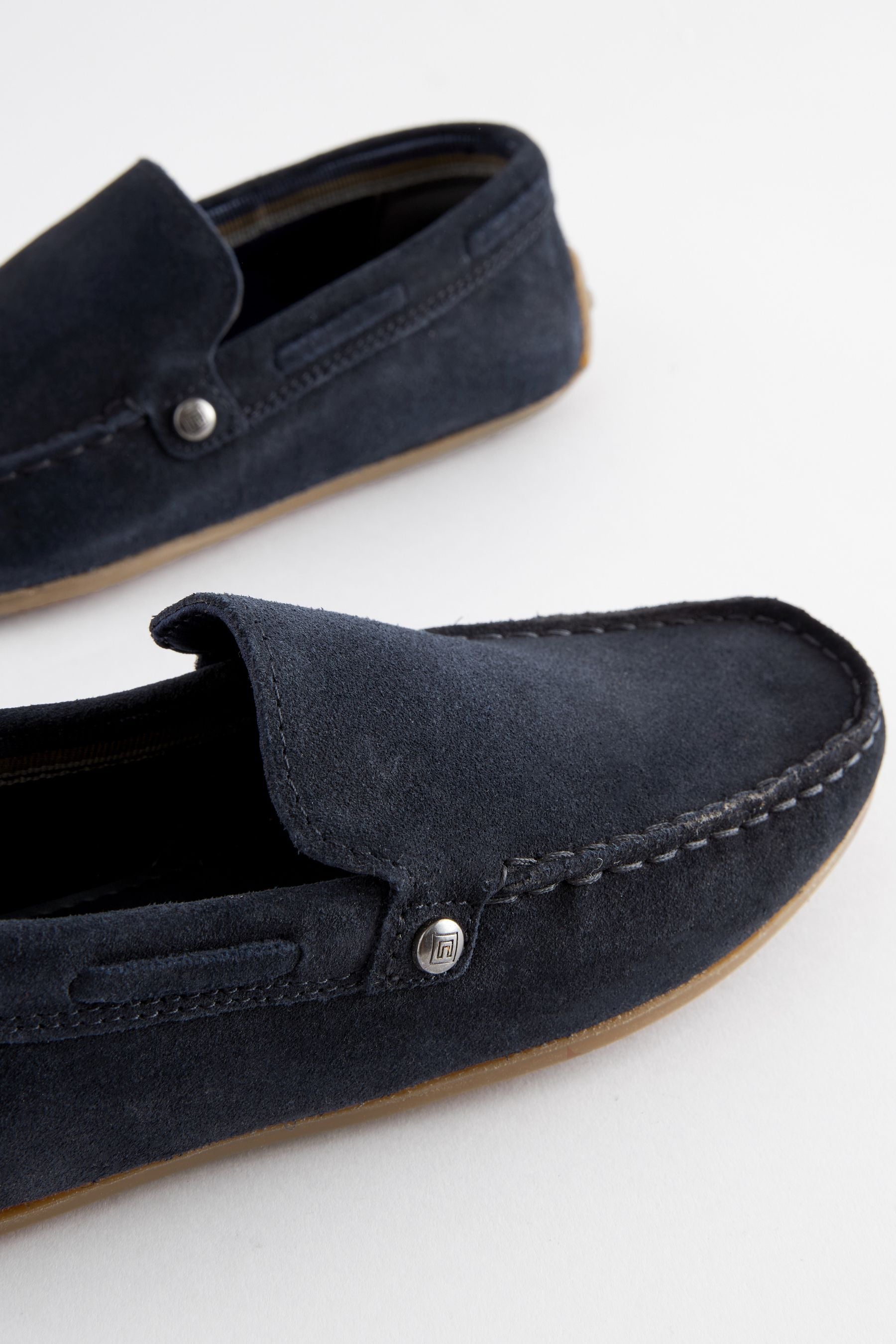 Navy Suede Loafers