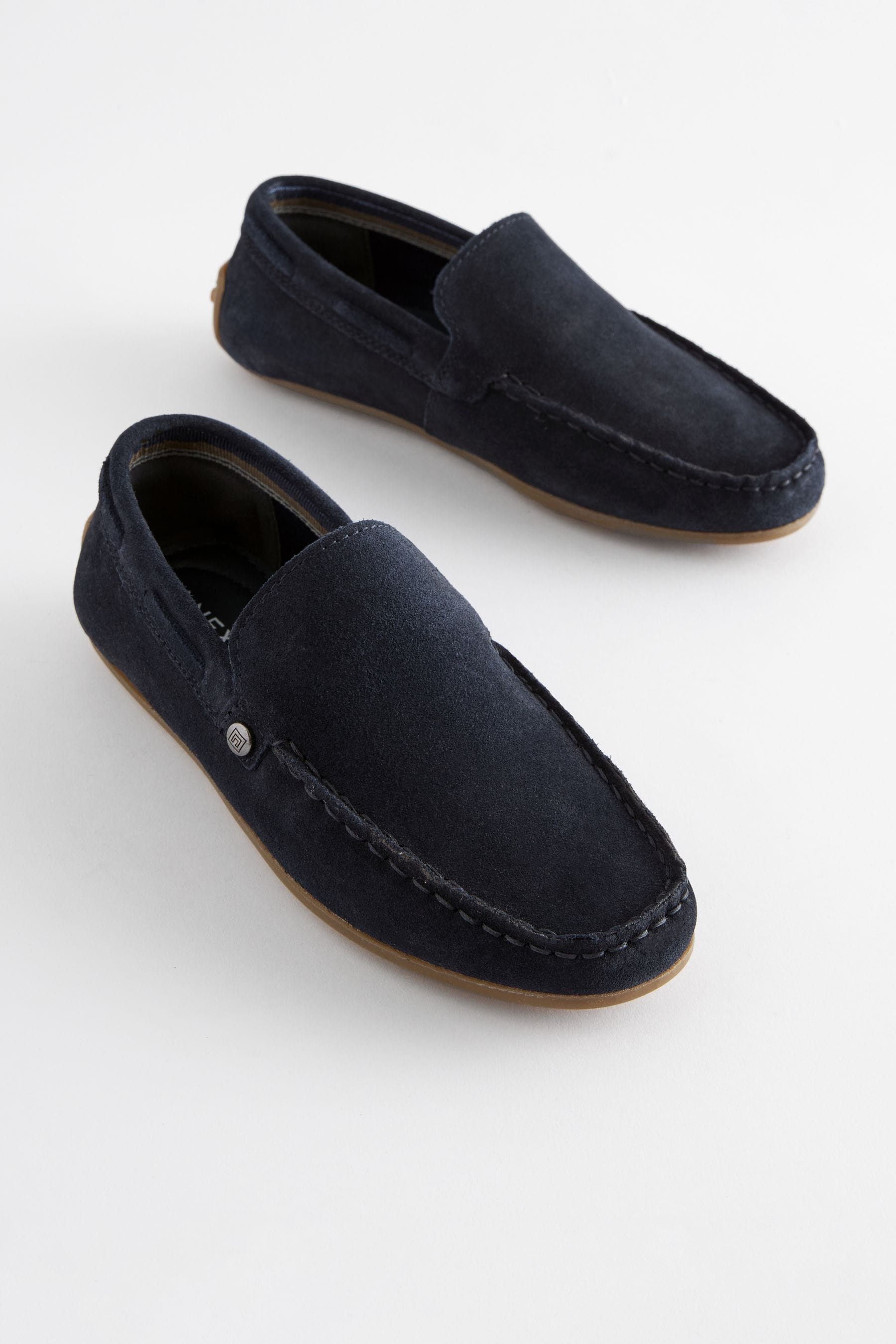 Navy Suede Loafers