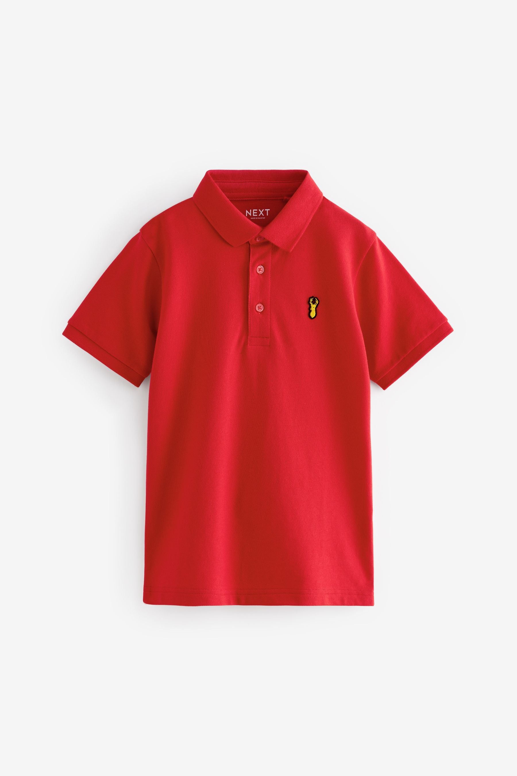 Red Short Sleeve Polo Shirt (3-16yrs)