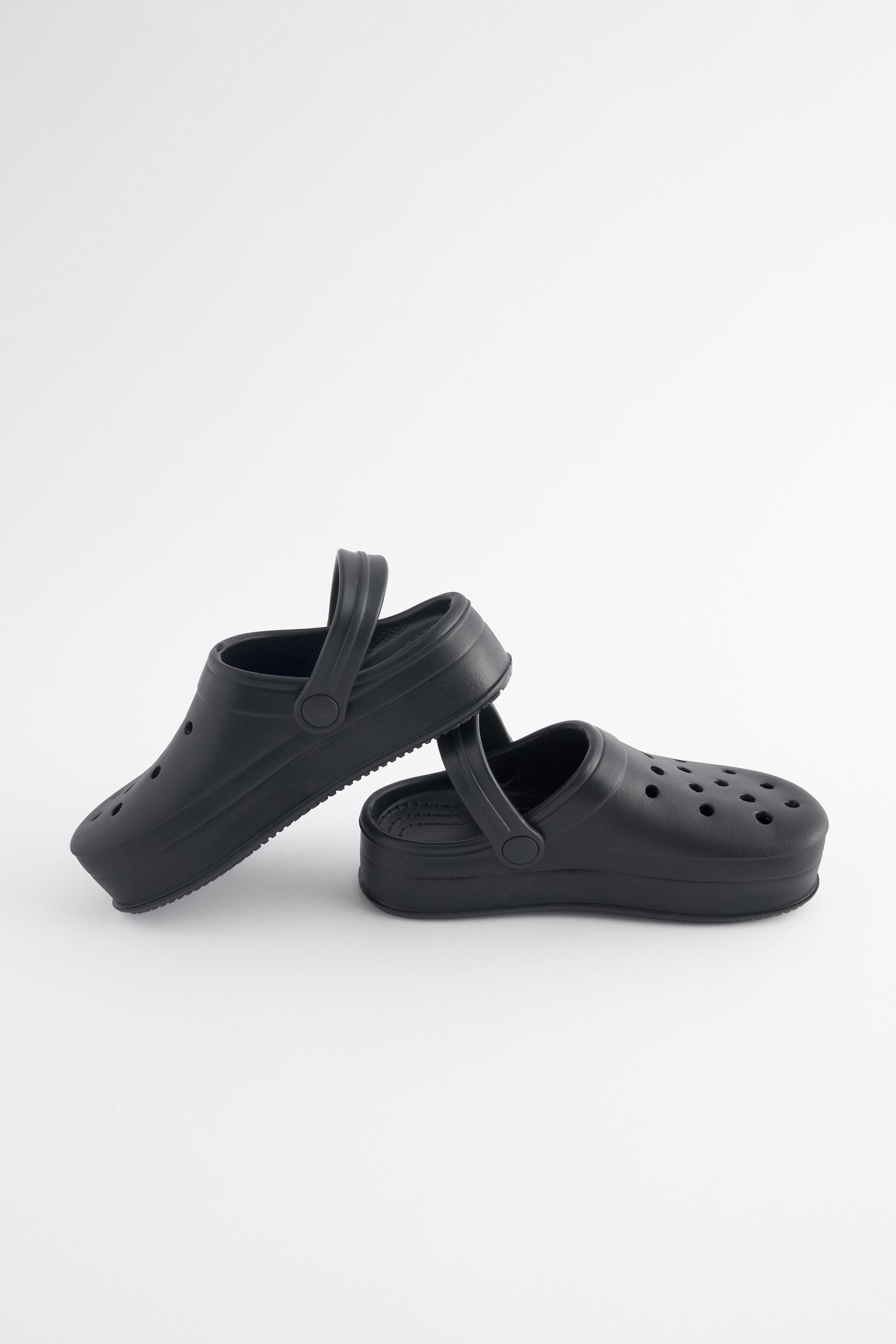 Black Chunky Clogs