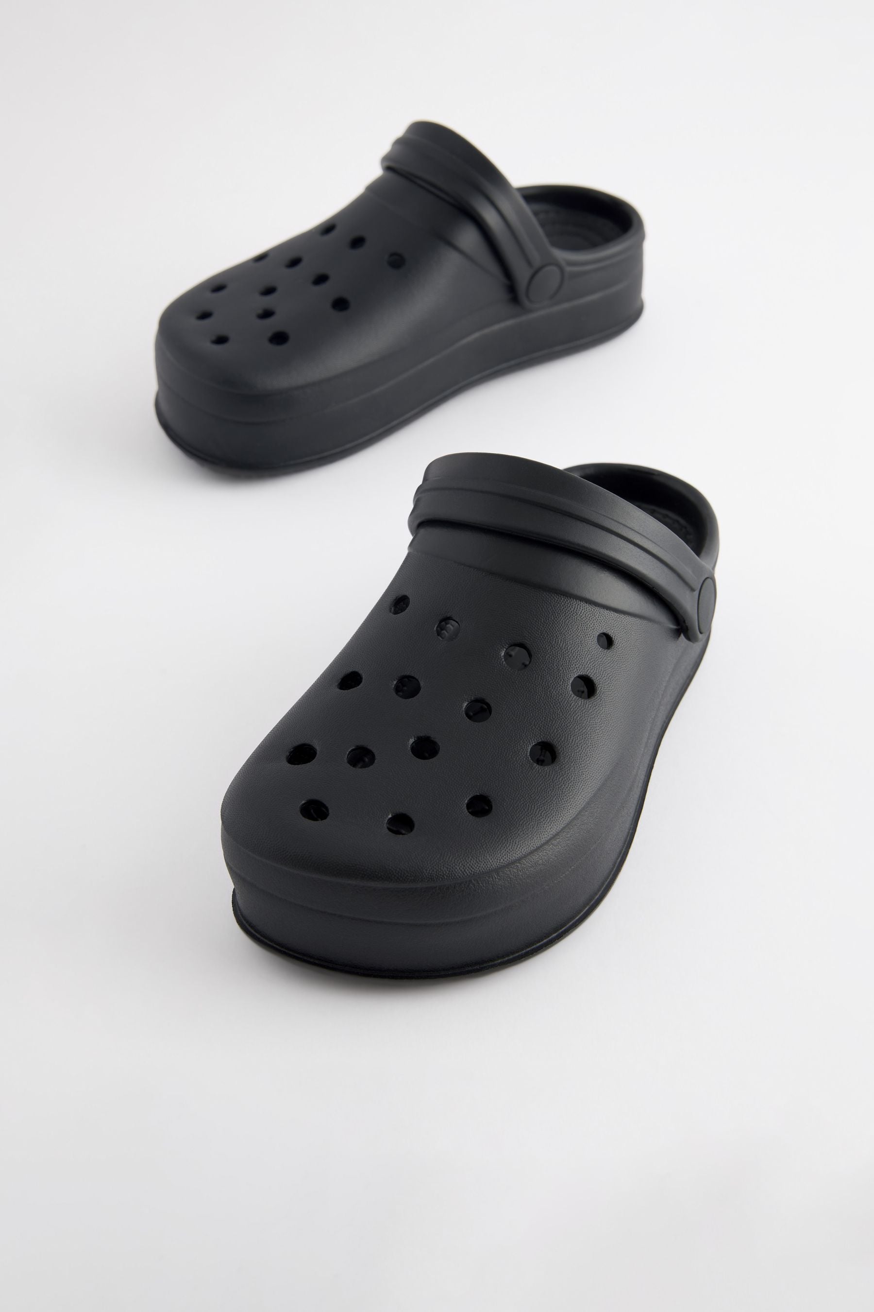 Black Chunky Clogs