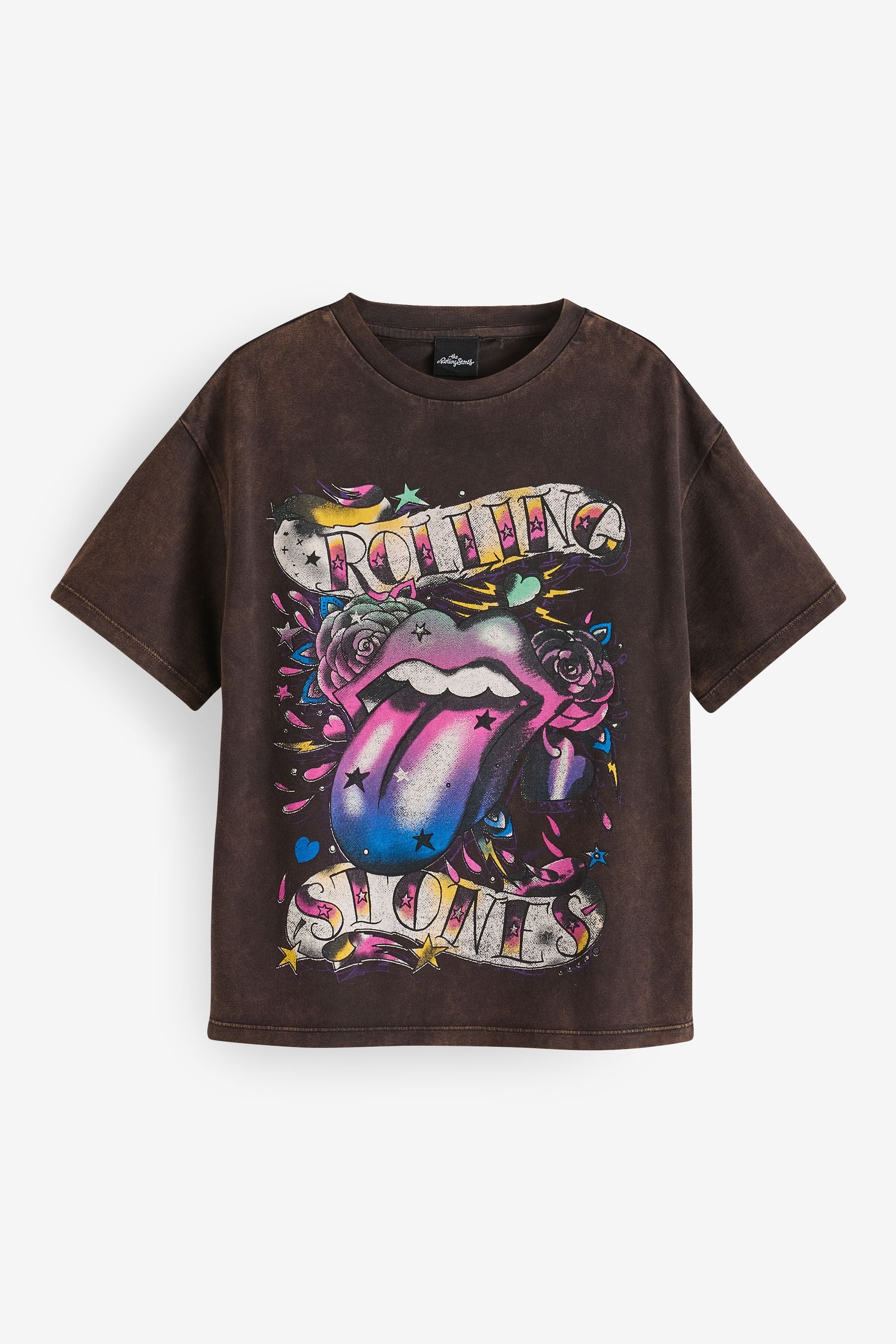 Grey Oversized Rolling Stones 100% Cotton T-Shirt (3-16yrs)