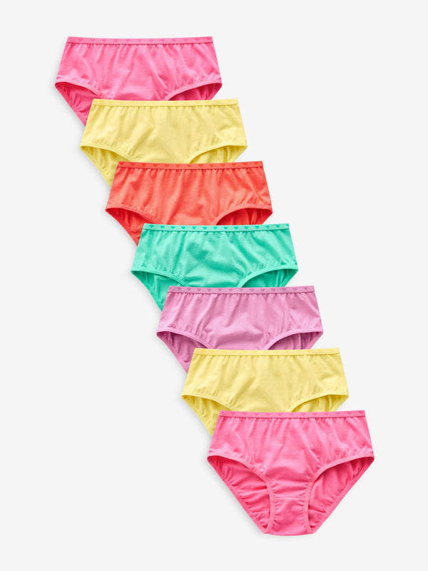 Pink/Yellow Briefs 7 Pack (1.5-16yrs)