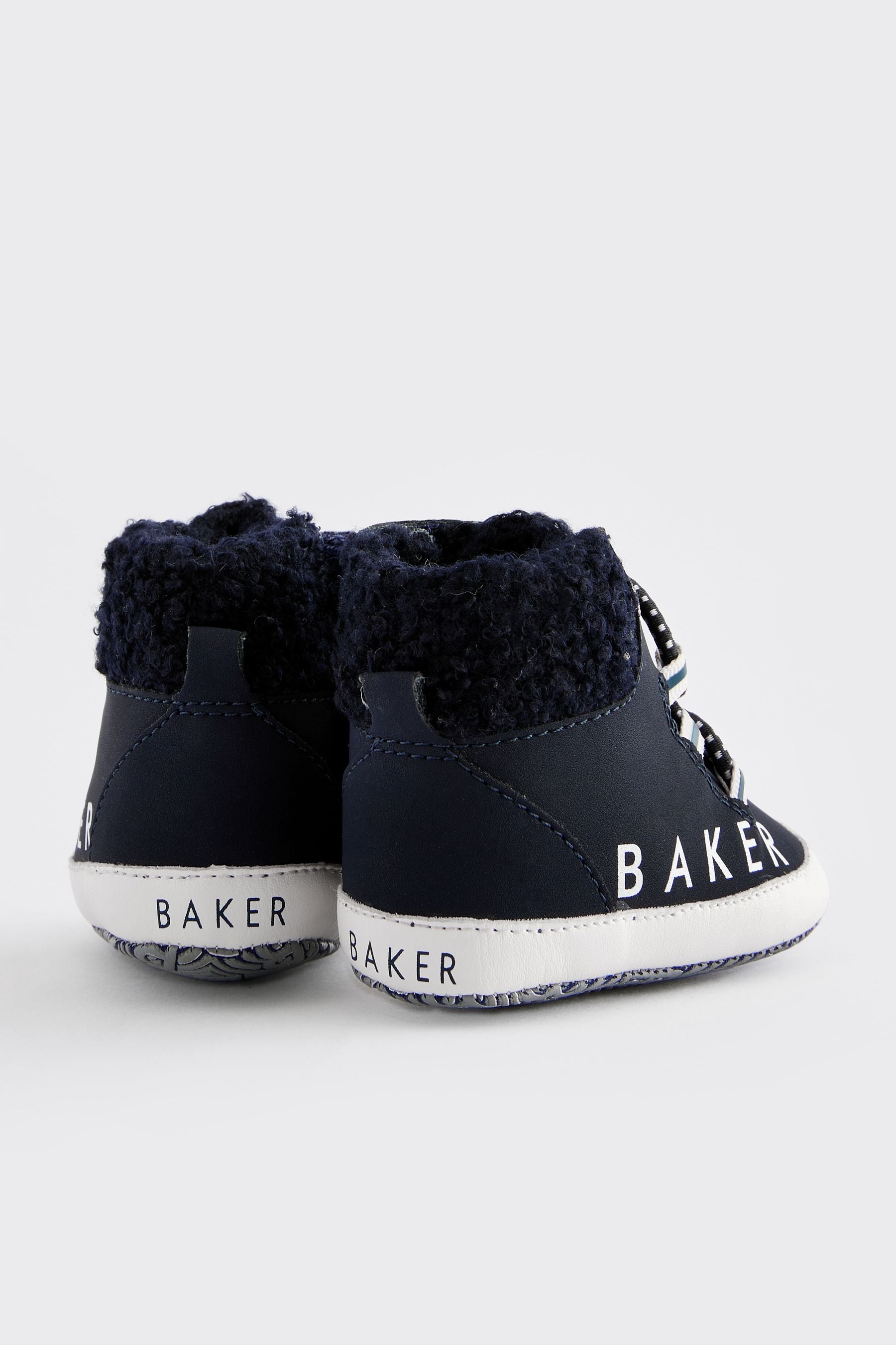 Baker by Ted Baker Boys Navy Borg Trim Boots