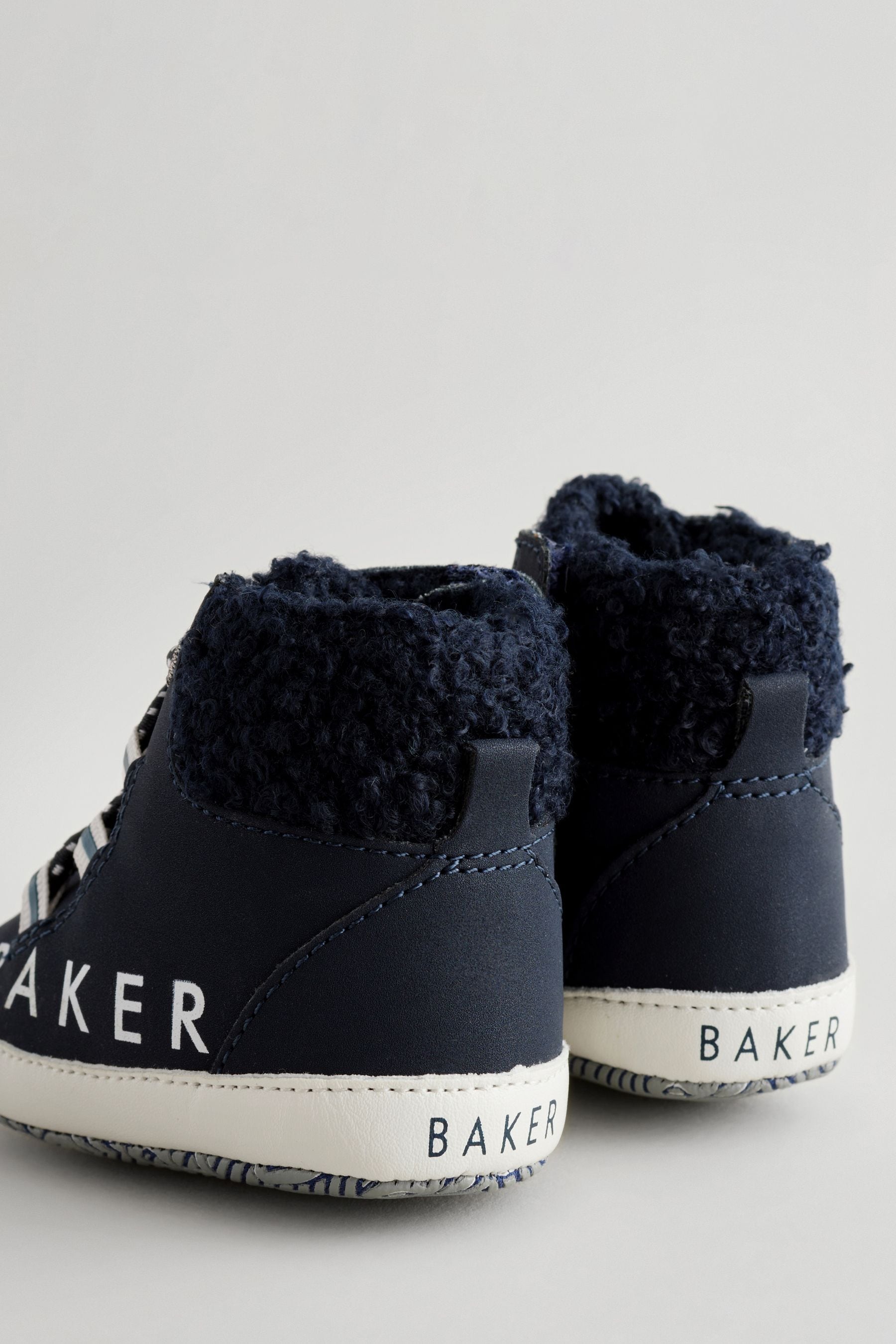 Baker by Ted Baker Boys Navy Borg Trim Boots