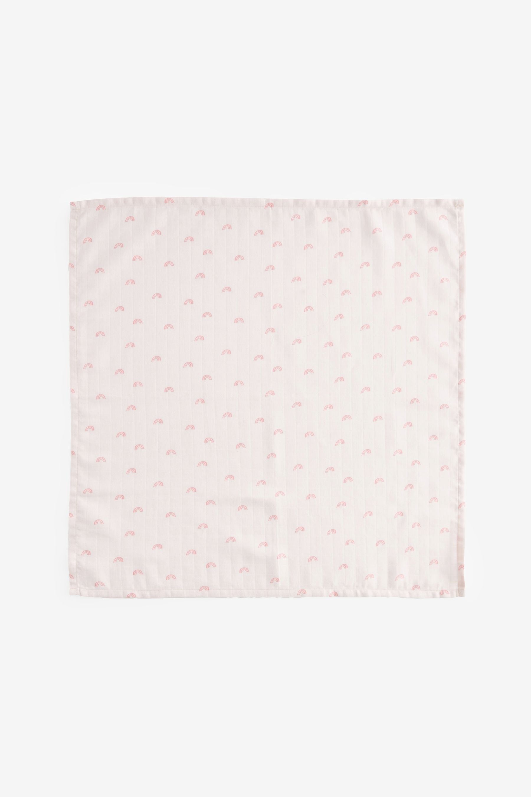 Pink Rainbow Baby Muslin Cloths 4 Packs