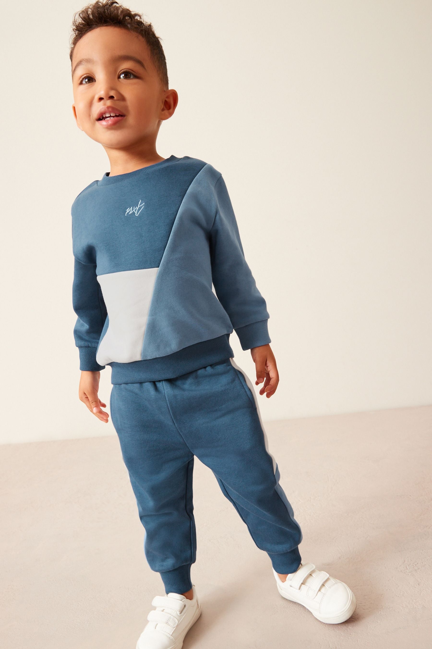 Blue Colourblock Tracksuit (3mths-7yrs)