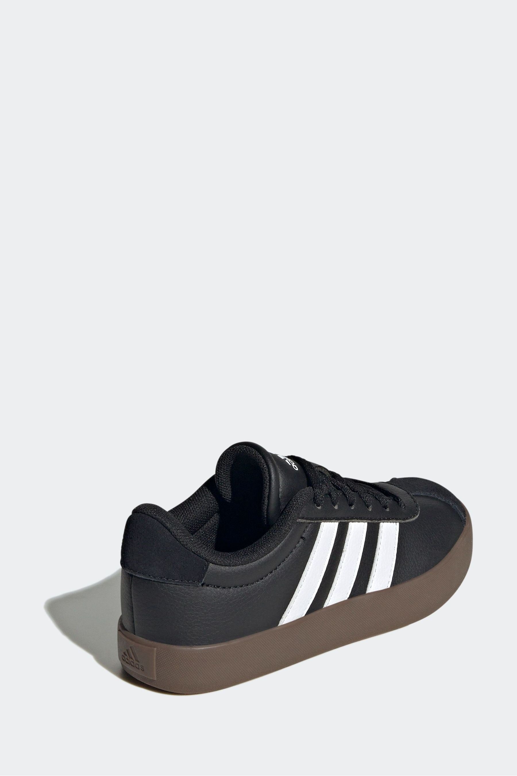 Black Chrome adidas Junior Sportswear VL Court Trainers