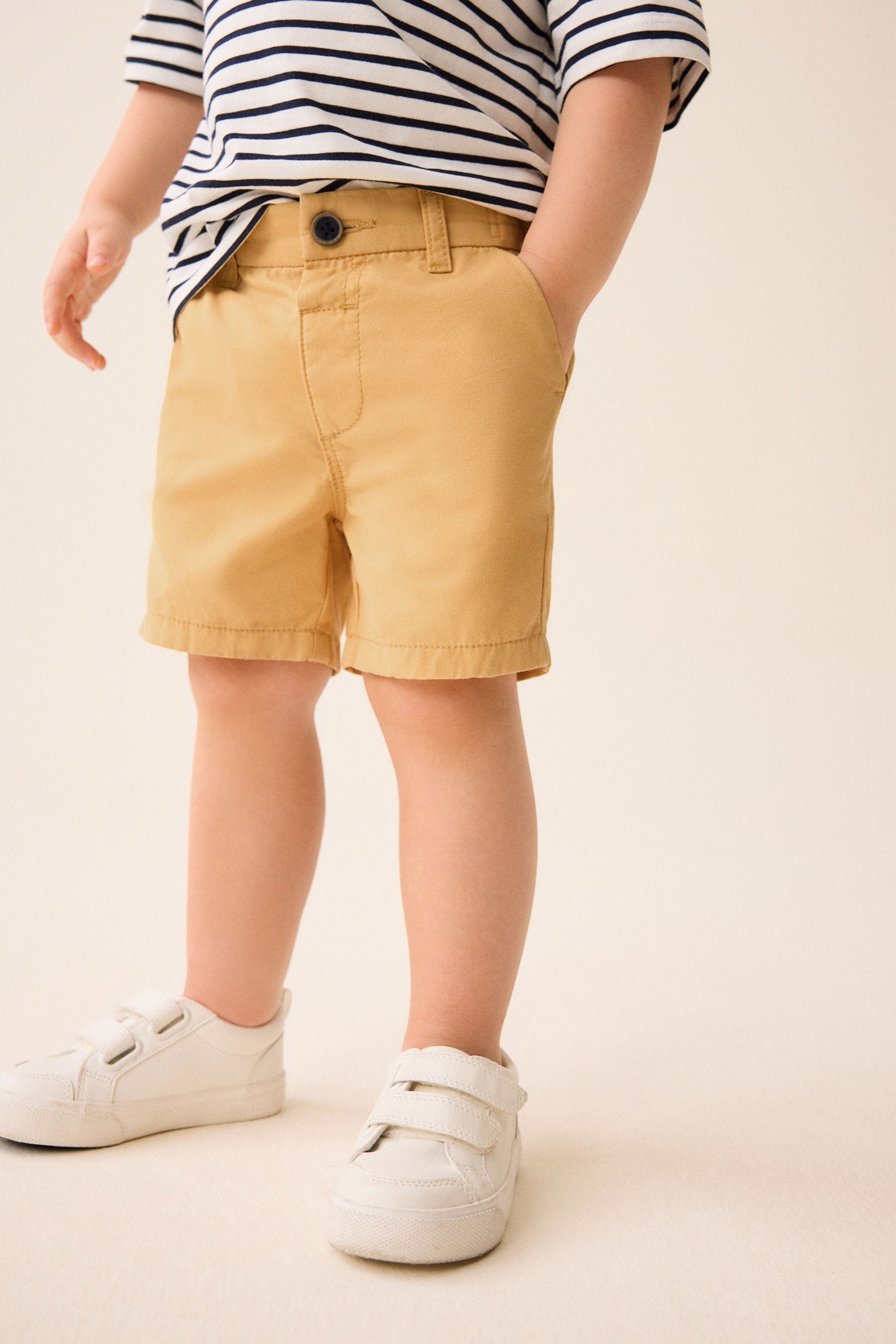 Ochre Yellow 100% Cotton Chinos Shorts (3mths-7yrs)