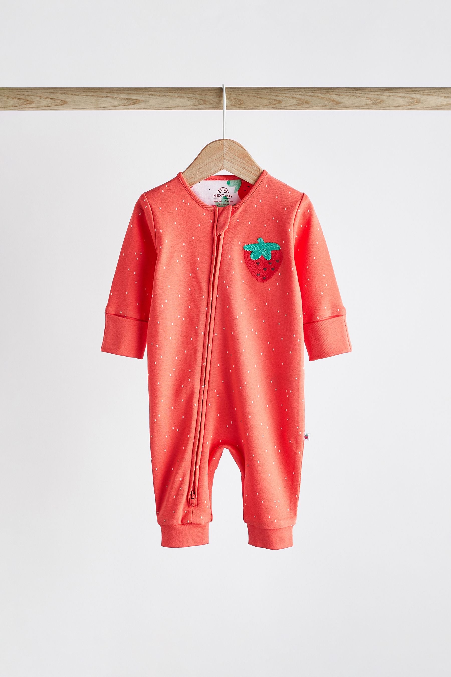 Red strawberry Baby Printed Sleepsuit (0mths-3yrs)