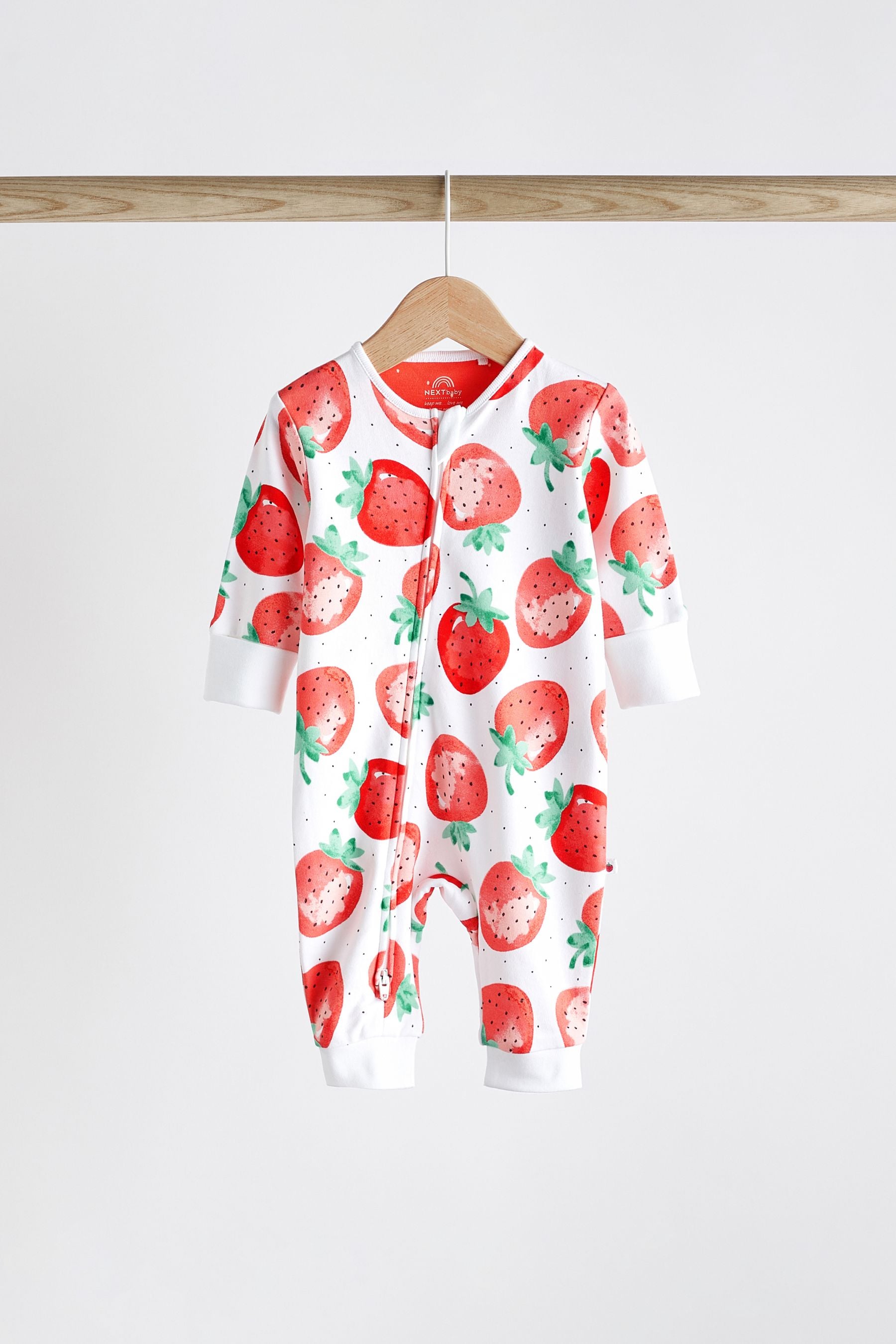 Red strawberry Baby Printed Sleepsuit (0mths-3yrs)