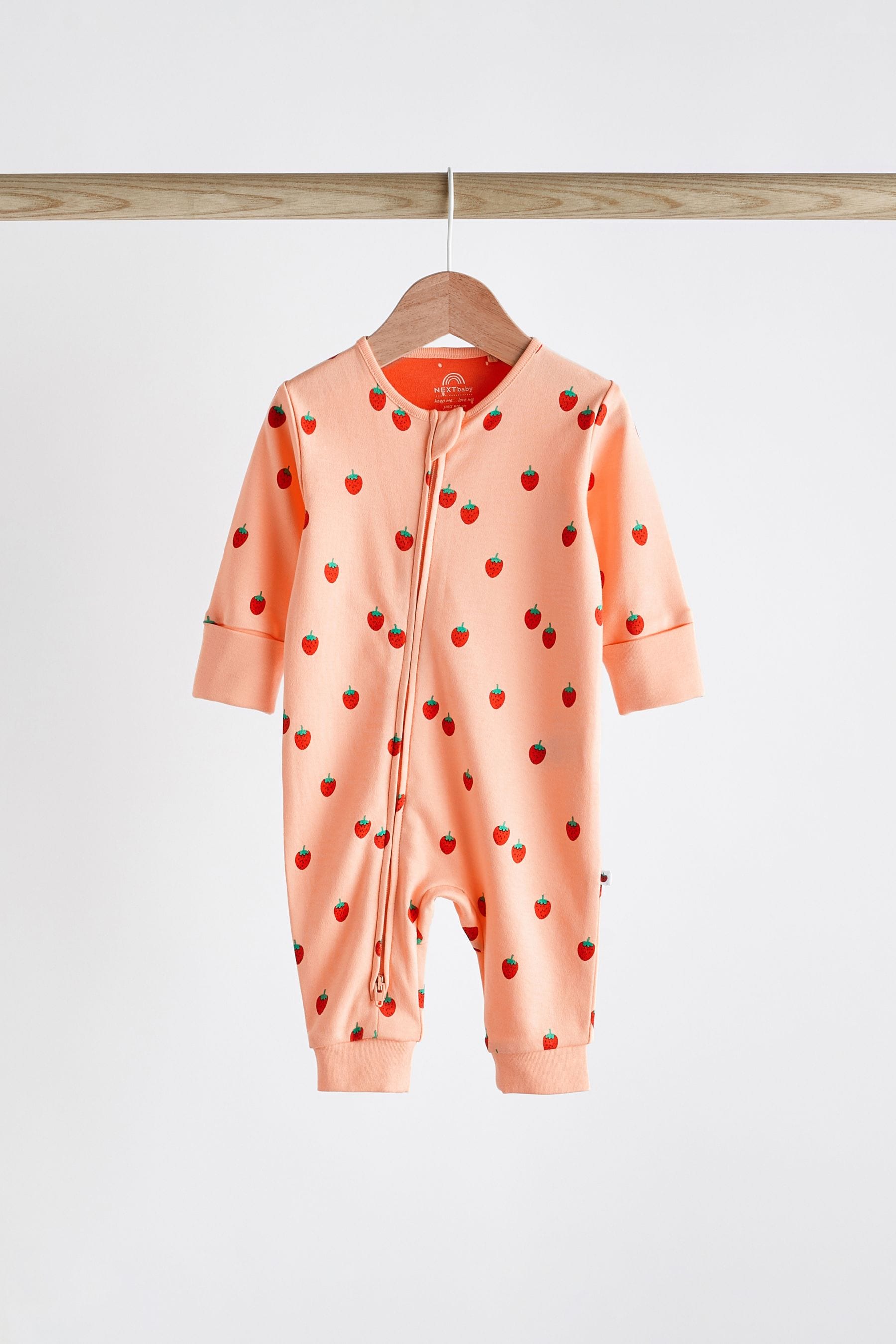 Red strawberry Baby Printed Sleepsuit (0mths-3yrs)