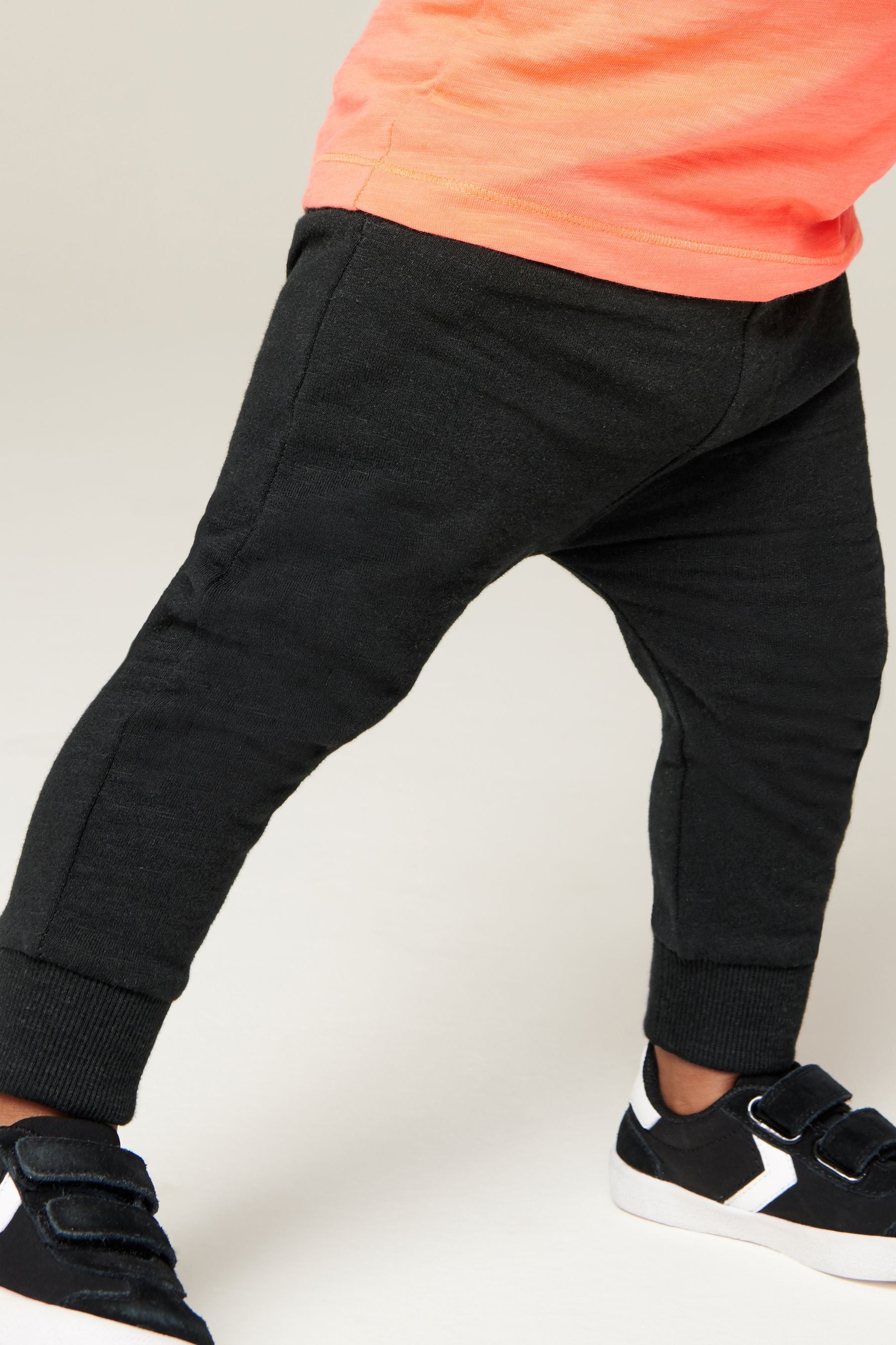 Black 100% Cotton Joggers (3mths-7yrs)