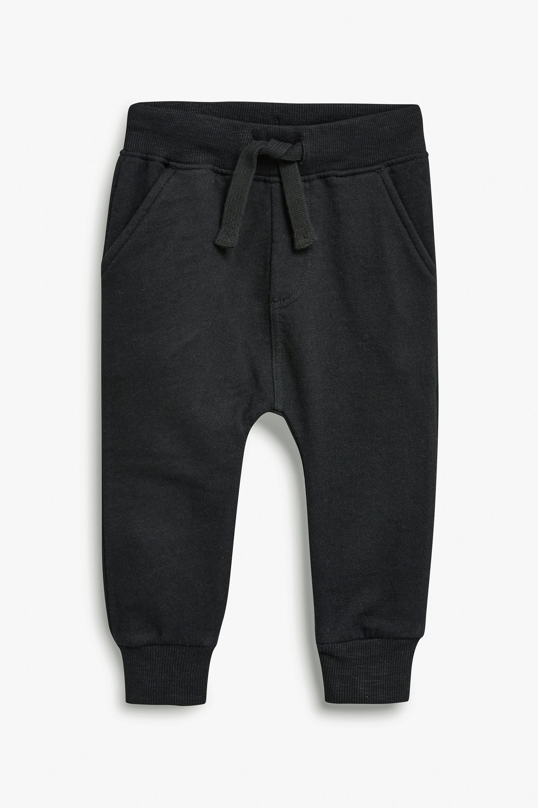 Black 100% Cotton Joggers (3mths-7yrs)