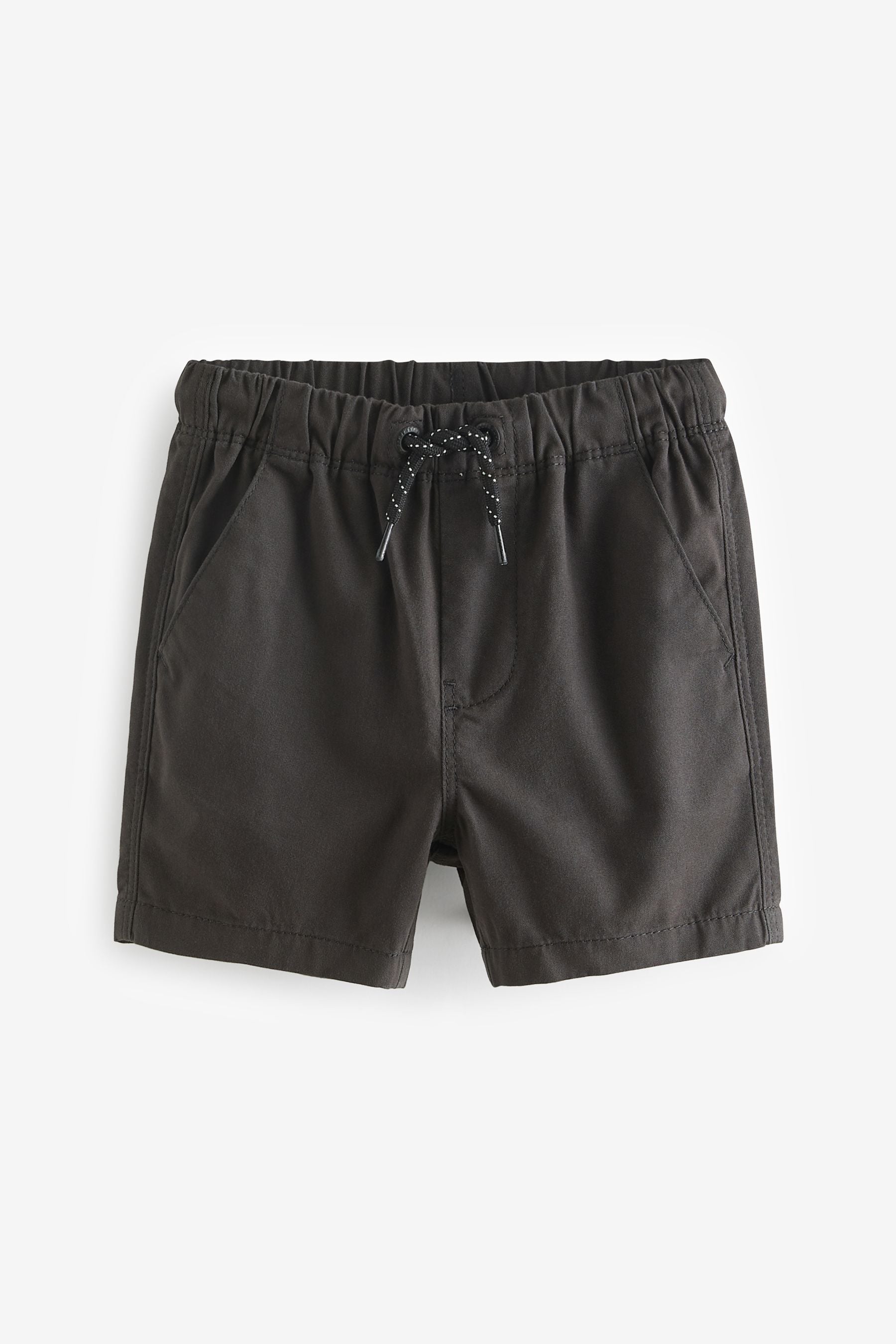 Black 100% Cotton Pull-On Shorts (3mths-7yrs)