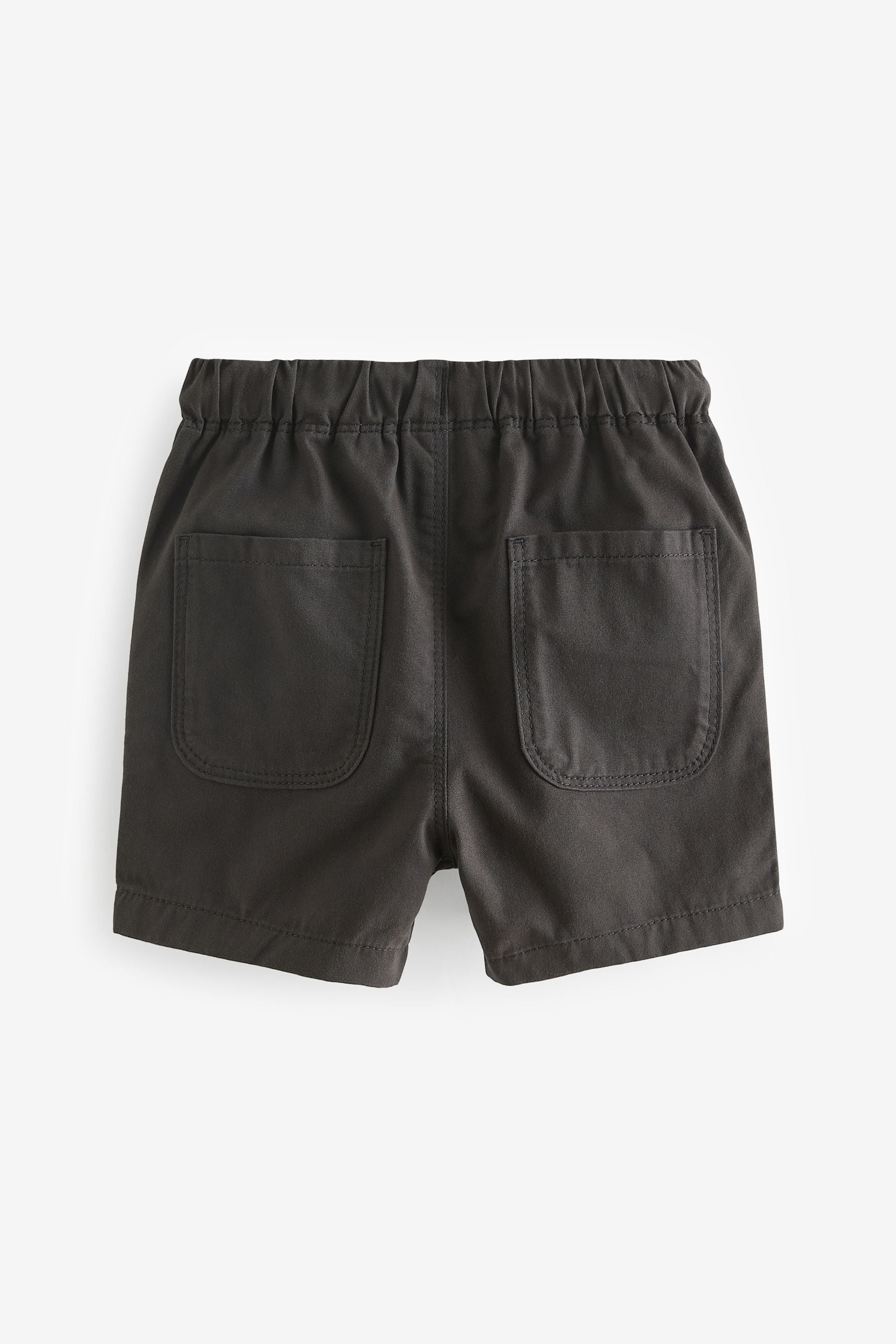 Black 100% Cotton Pull-On Shorts (3mths-7yrs)