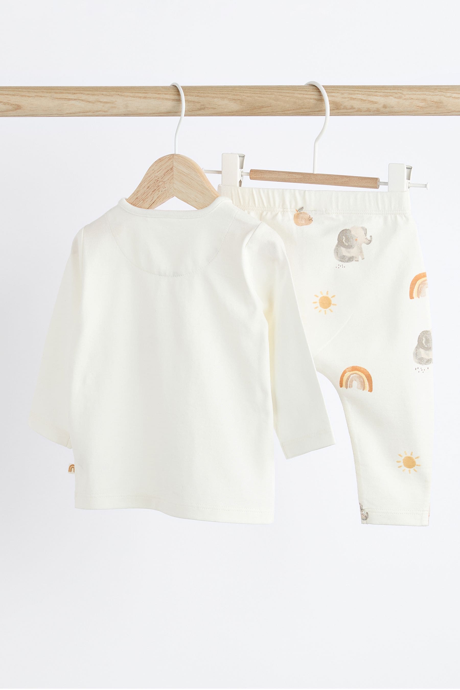 Cream Elephant Baby Top And Leggings Set (0mths-2yrs)