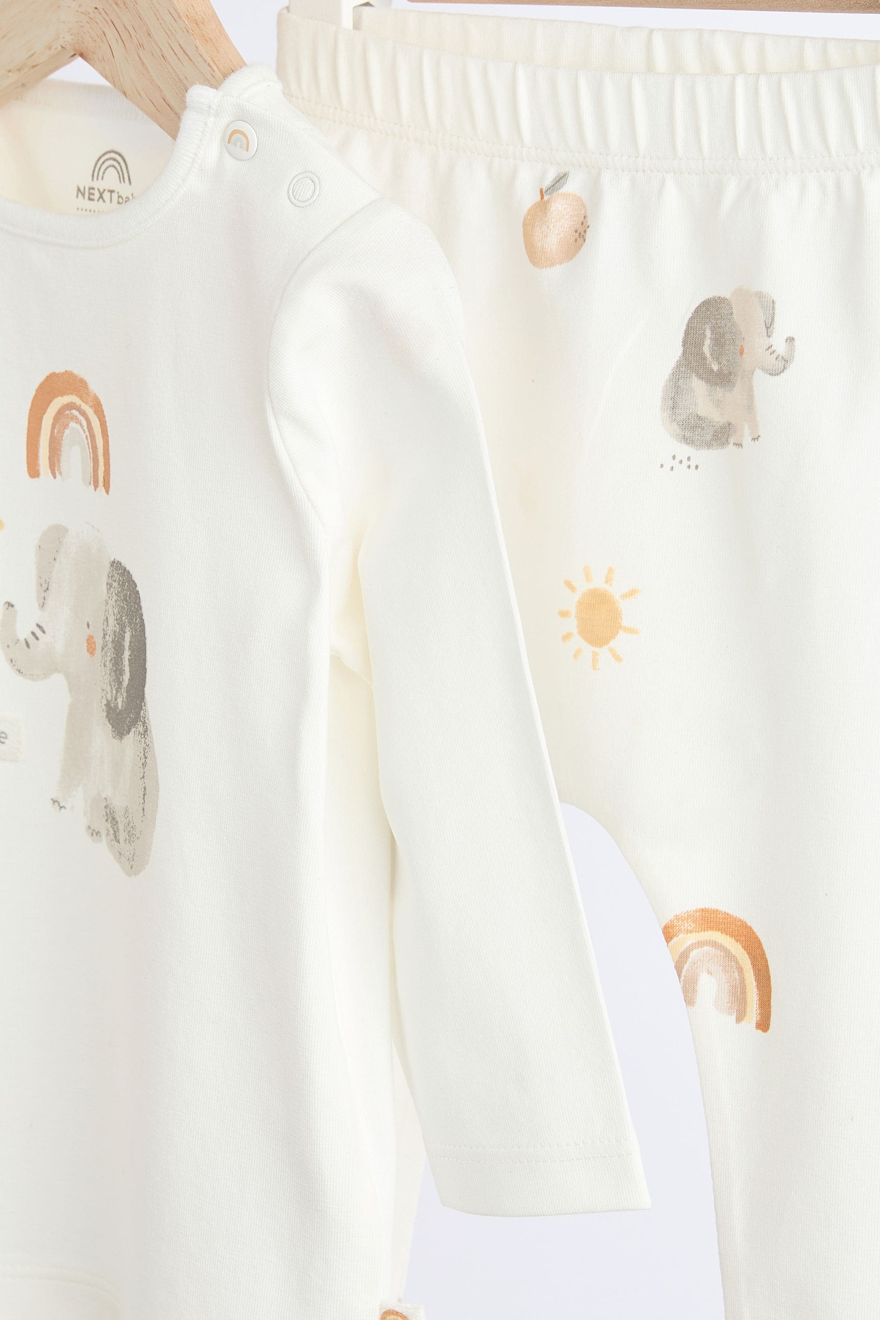 Cream Elephant Baby Top And Leggings Set (0mths-2yrs)