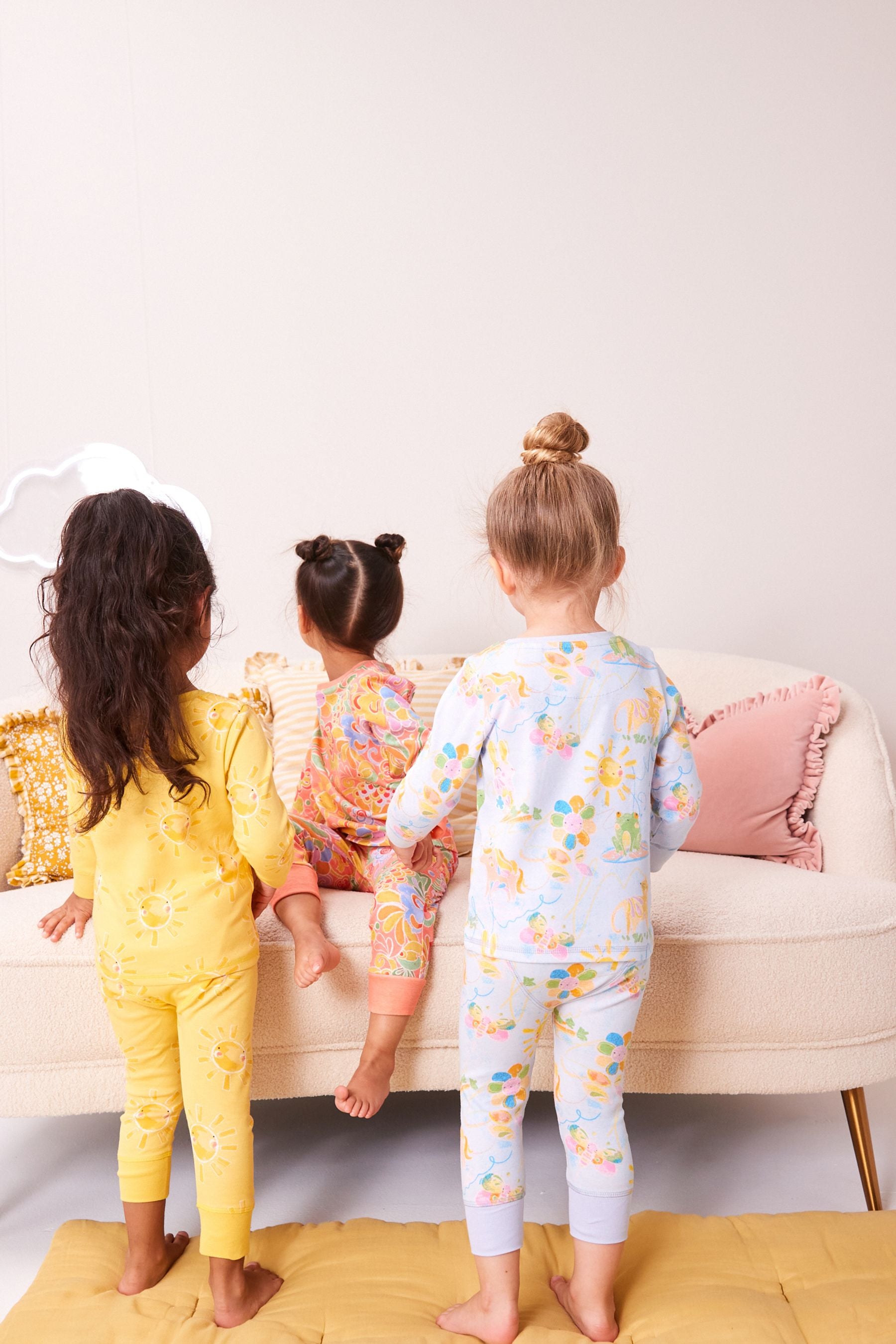 Multi Character 3 Pack Printed Long Sleeve Pyjamas (9mths-10yrs)