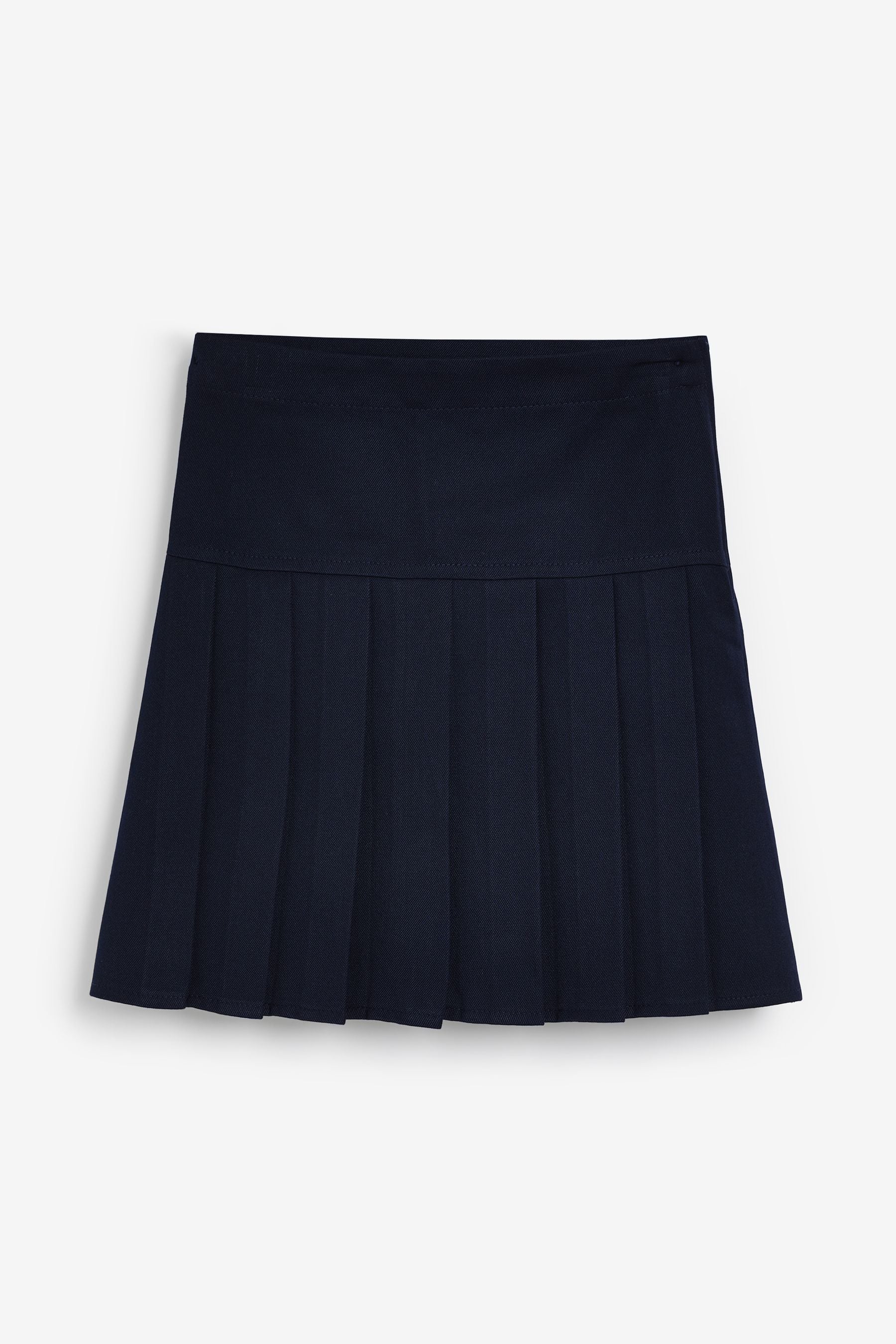 Navy Blue Longer Length Regular Waist Pleated School Skirts 2 Pack (3-16yrs)