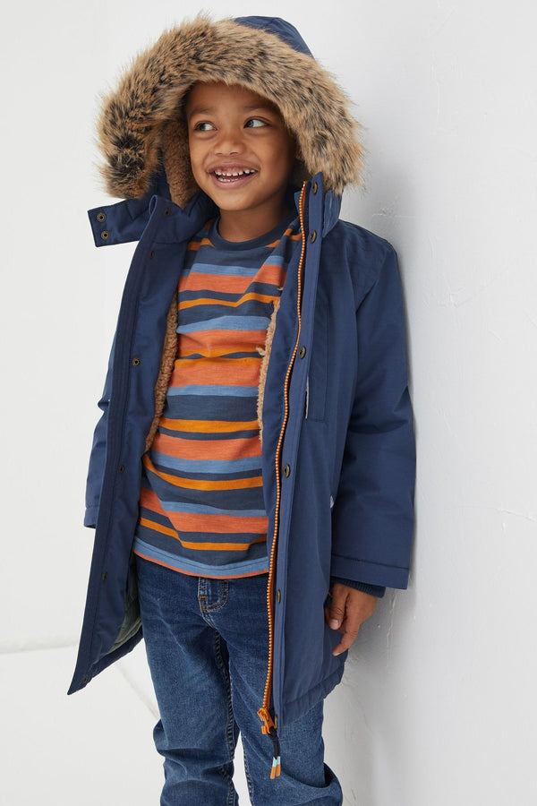 FatFace Blue Waterproof Coat