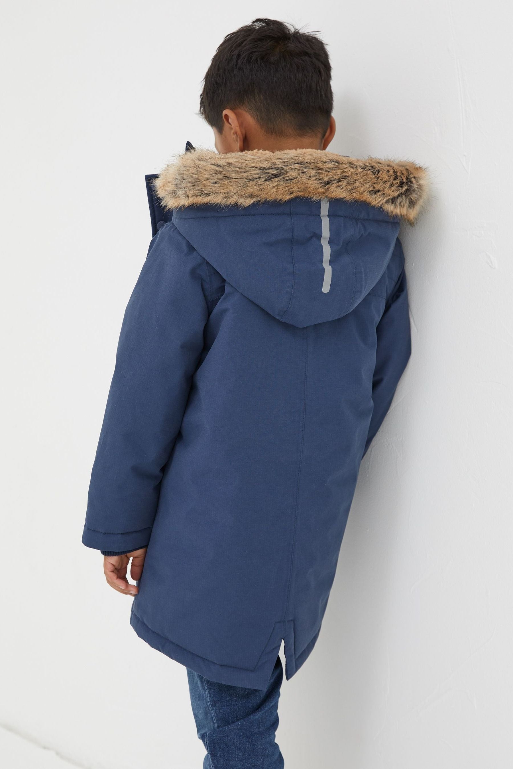 FatFace Blue Waterproof Coat