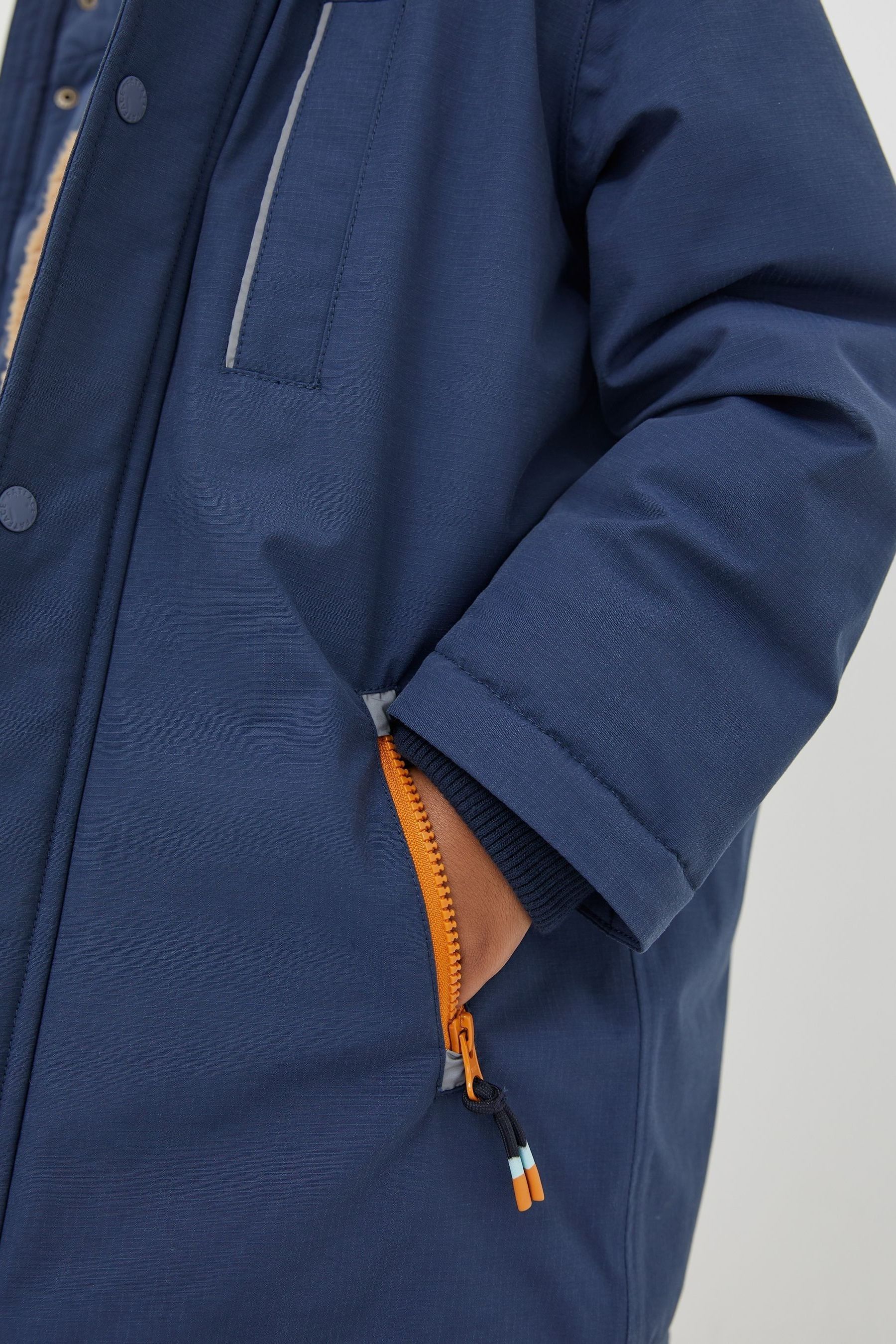 FatFace Blue Waterproof Coat