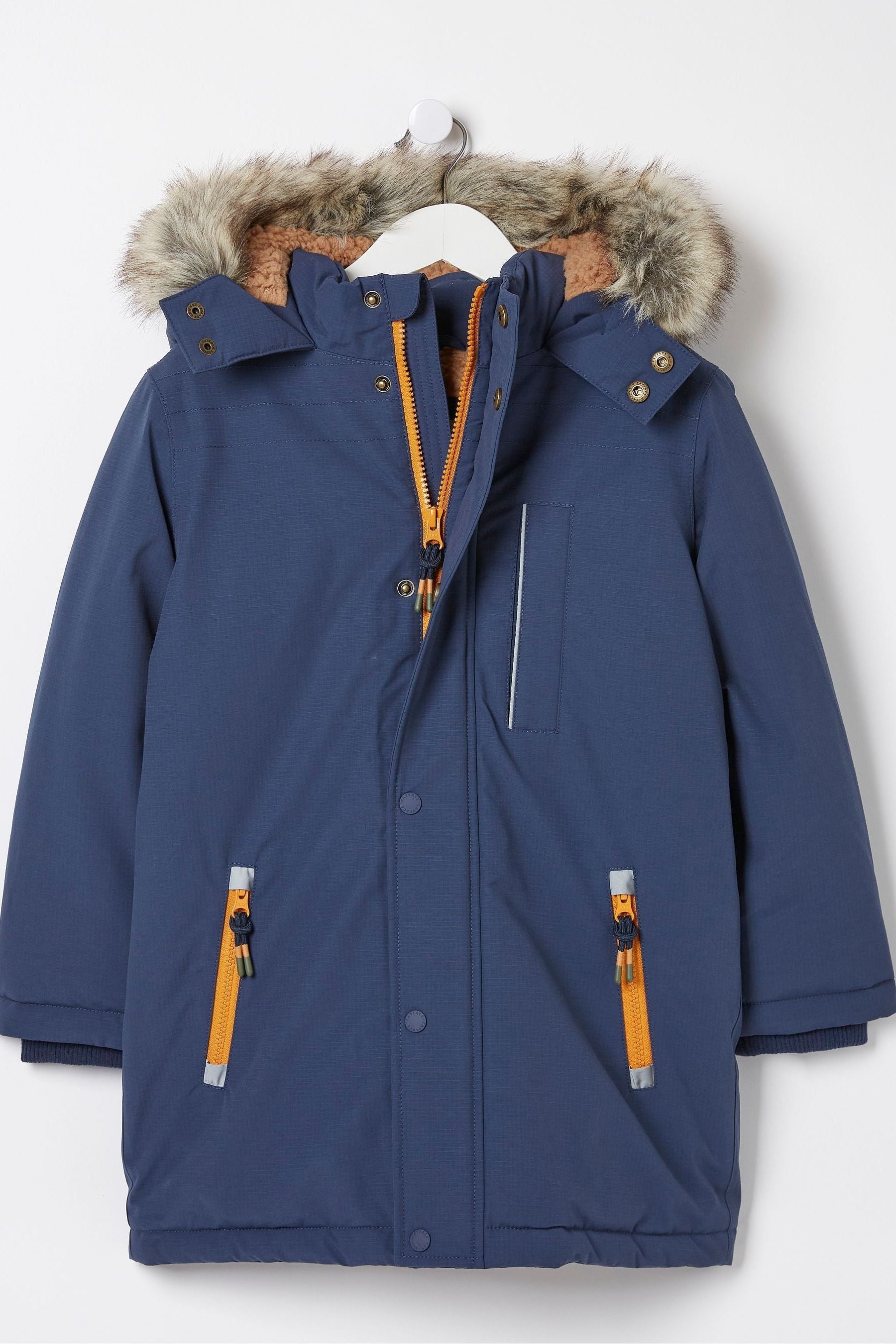 FatFace Blue Waterproof Coat