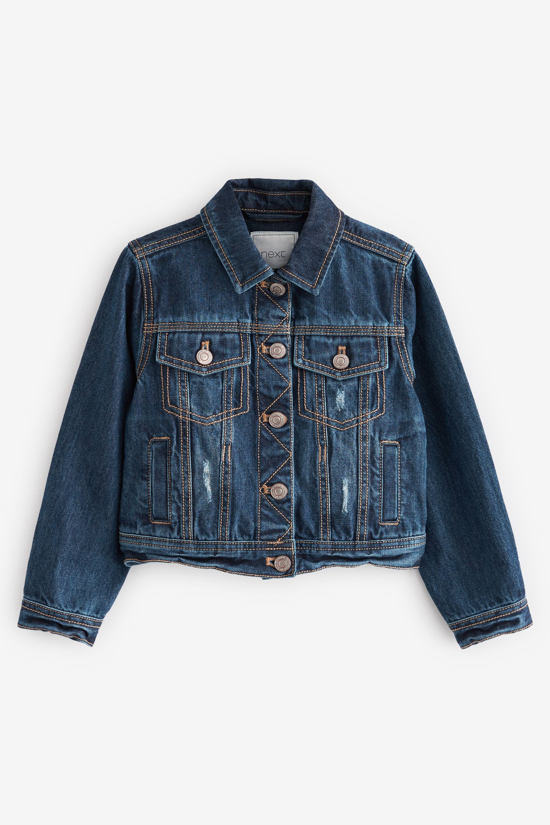 Dark Wash Denim Heart Western 100% Cotton Jacket (3-16yrs)