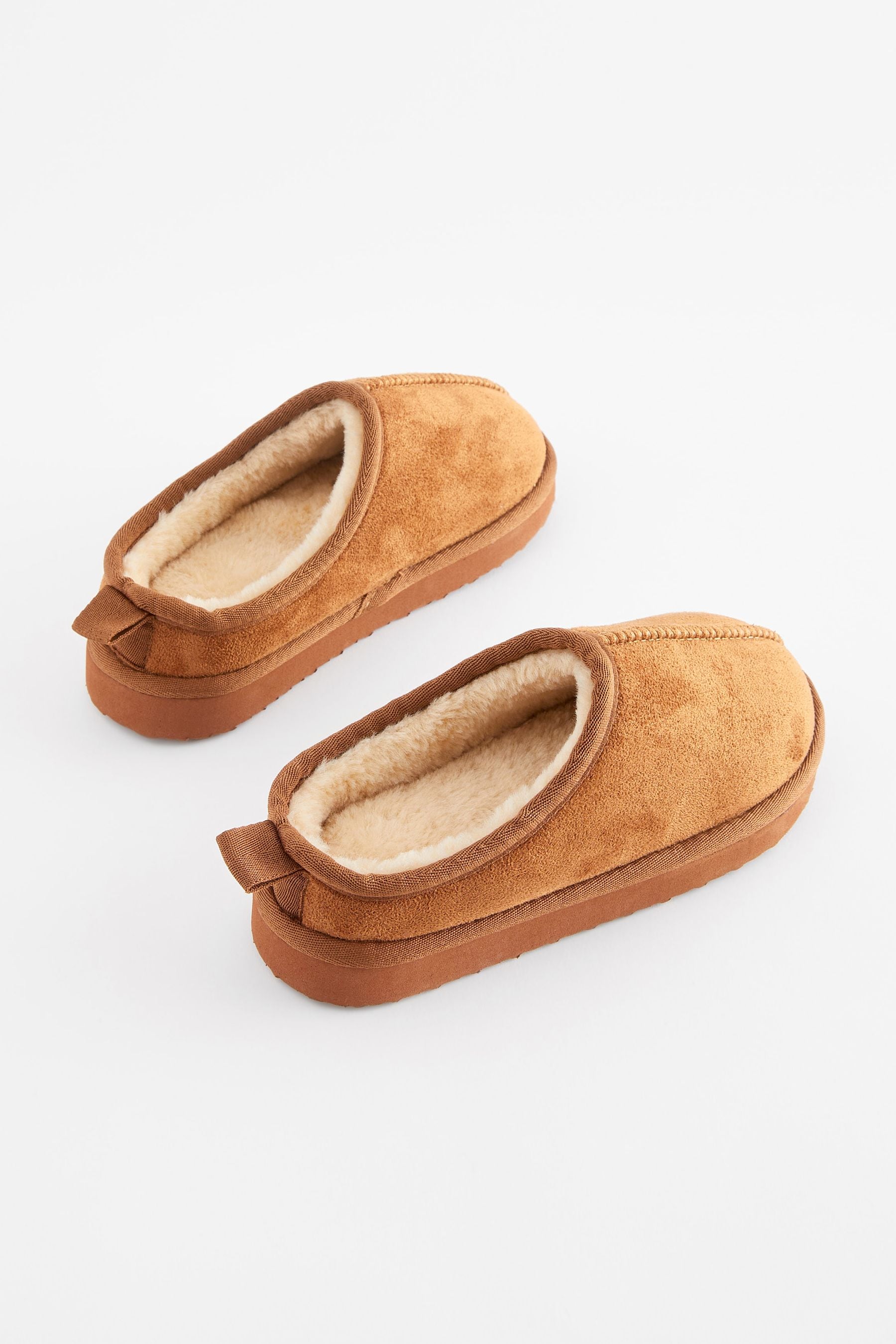 Tan Brown Cosy Mules Slippers