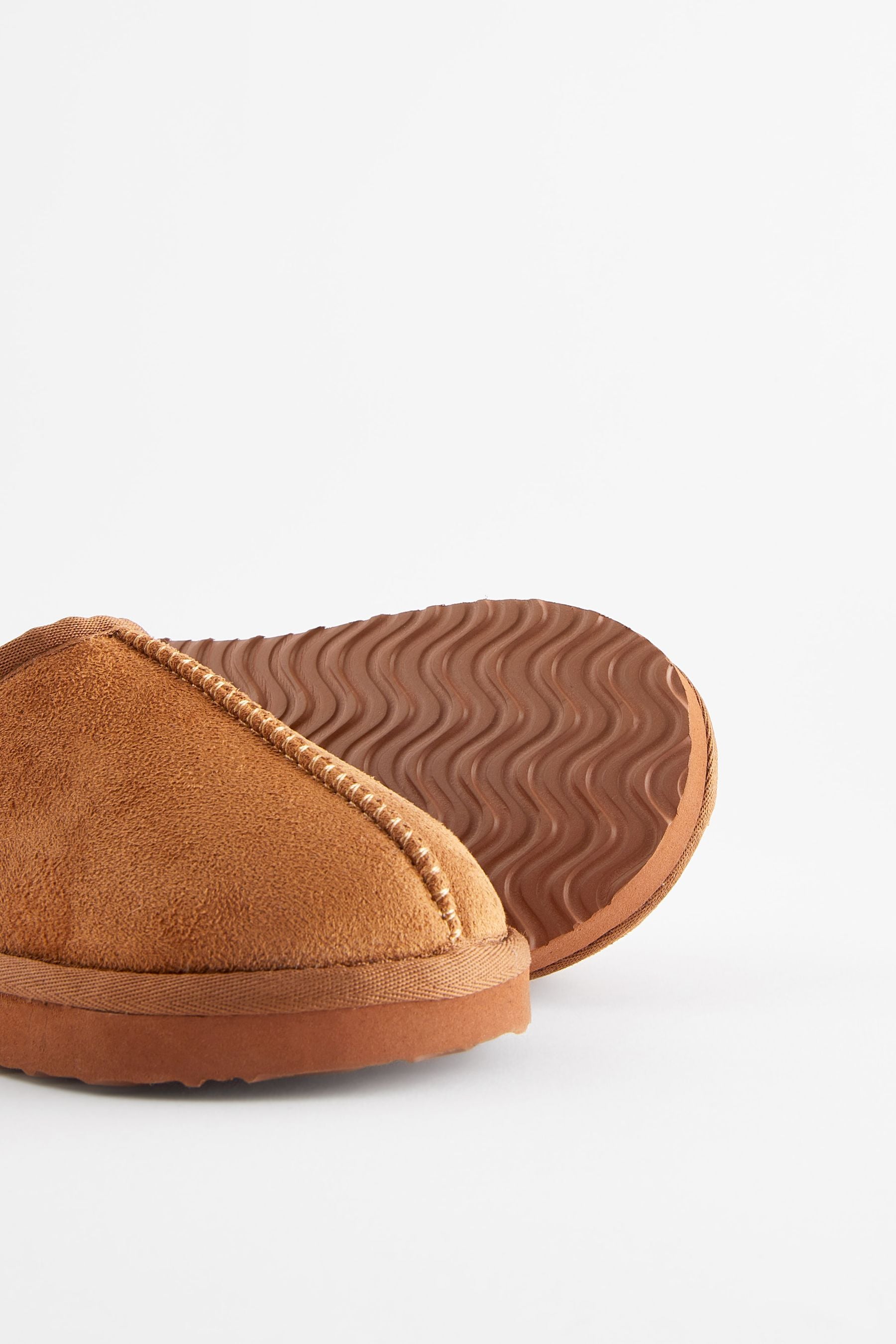 Tan Brown Cosy Mules Slippers