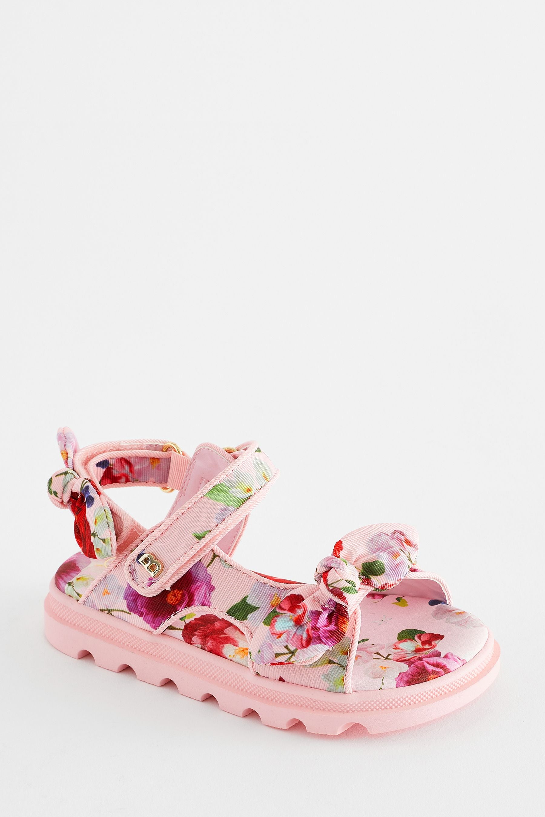 Pink Baker by Ted Baker Girls Pink Sporty Sandals with Bow