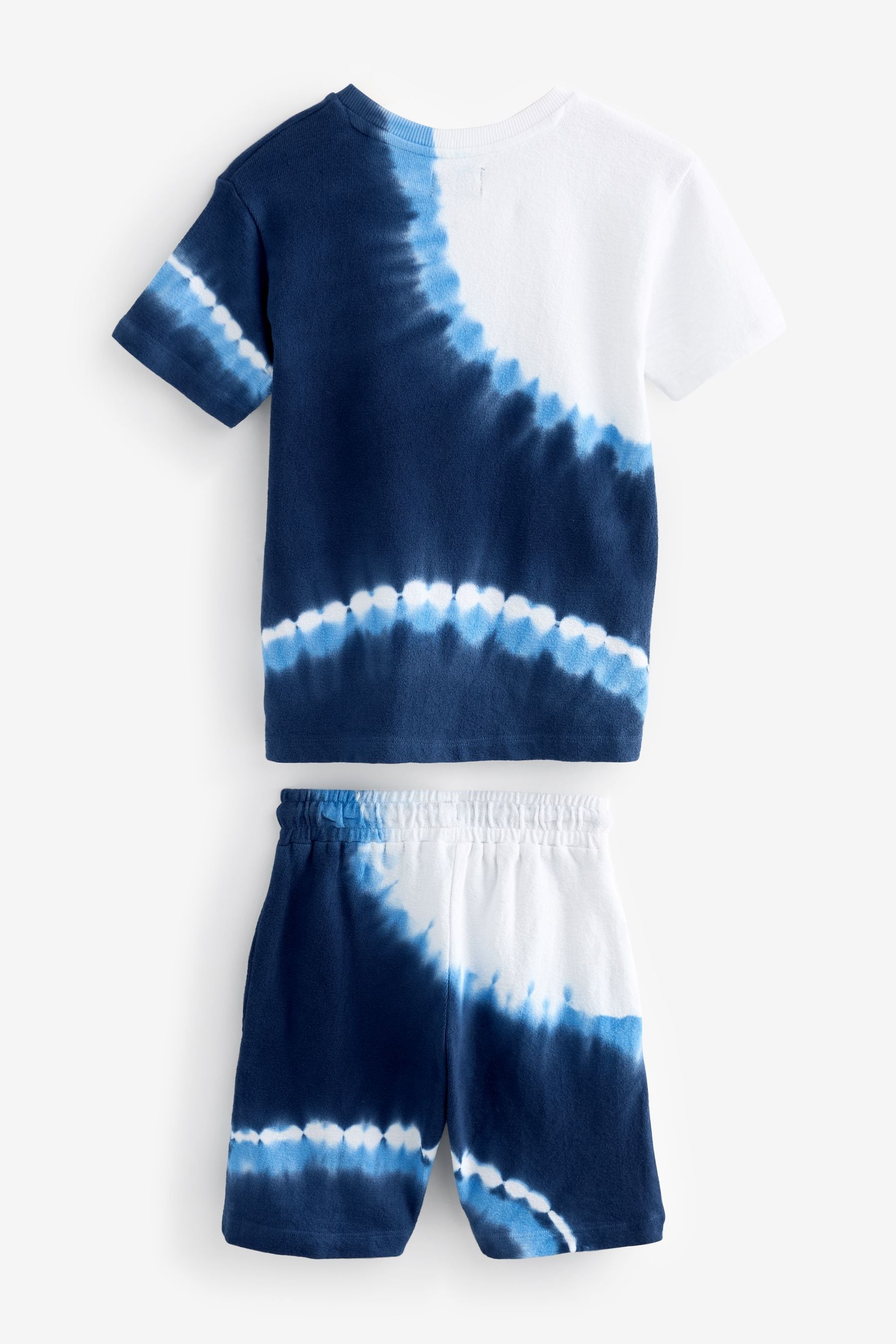 Navy Blue Tie Dye T-Shirt and Shorts Set (3-16yrs)