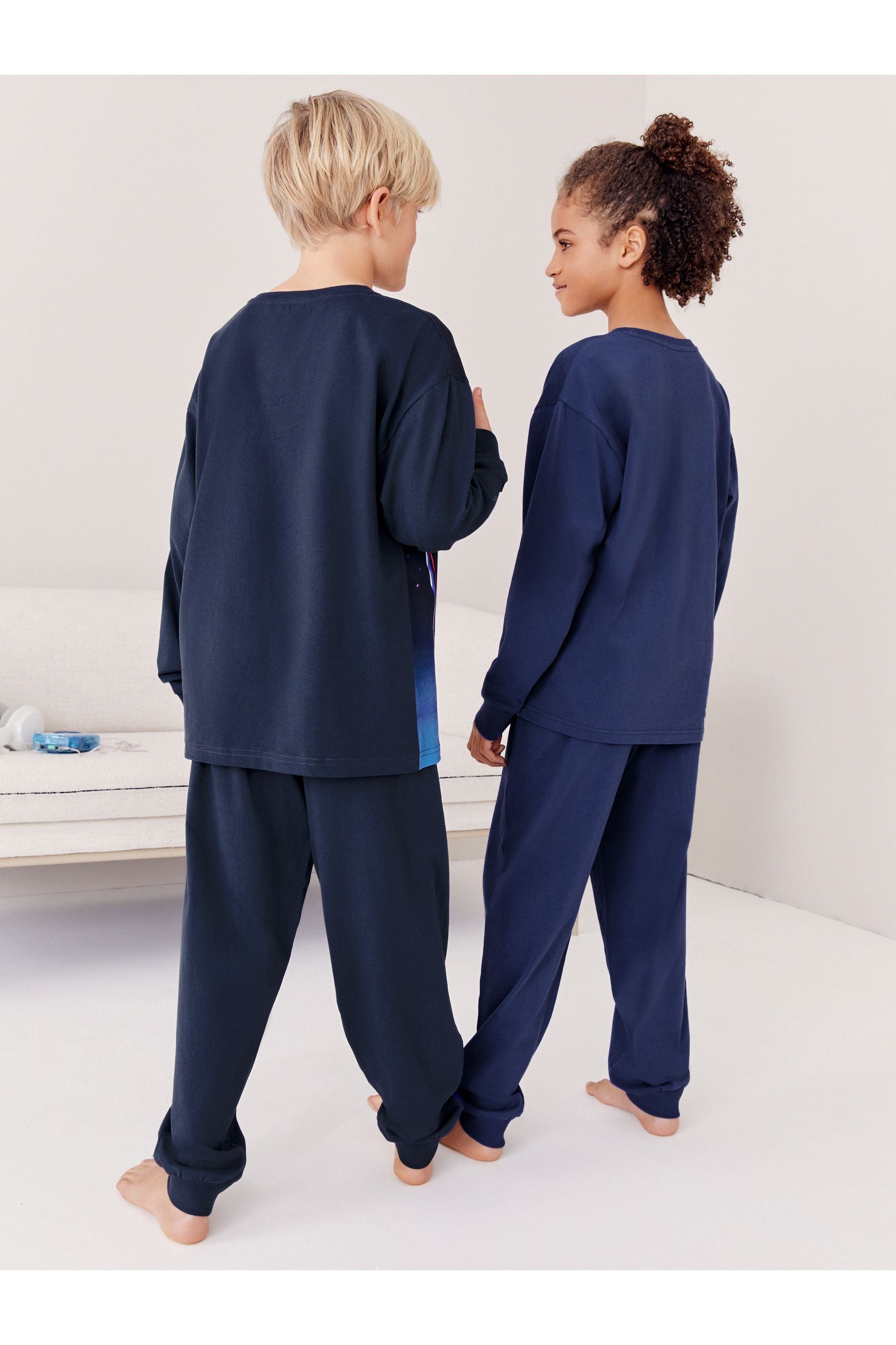 Blue Gamer/ Football 2 Pack Long Leg Pyjamas (3-16yrs)