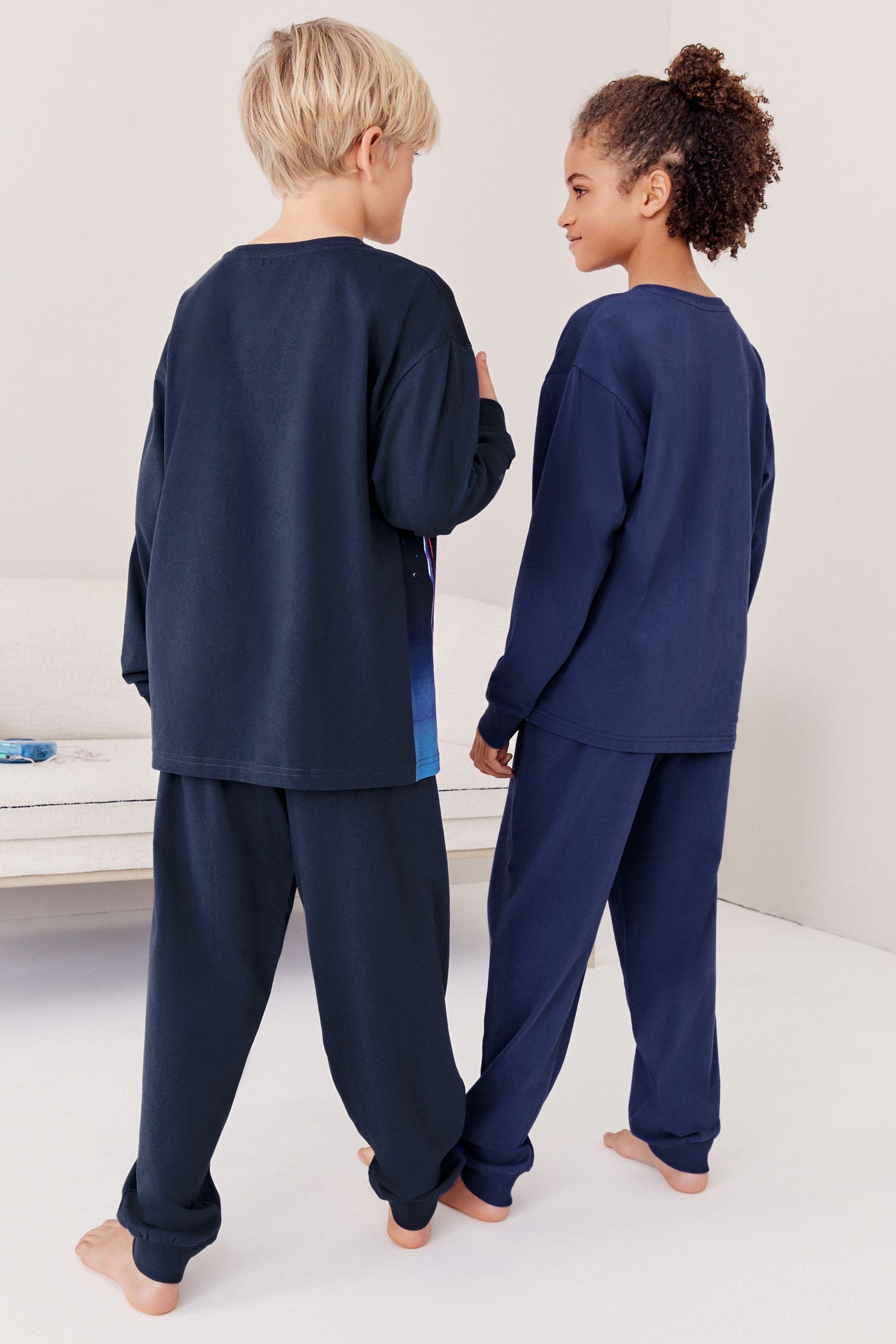 Blue Gamer/ Football 2 Pack Long Leg Pyjamas (3-16yrs)