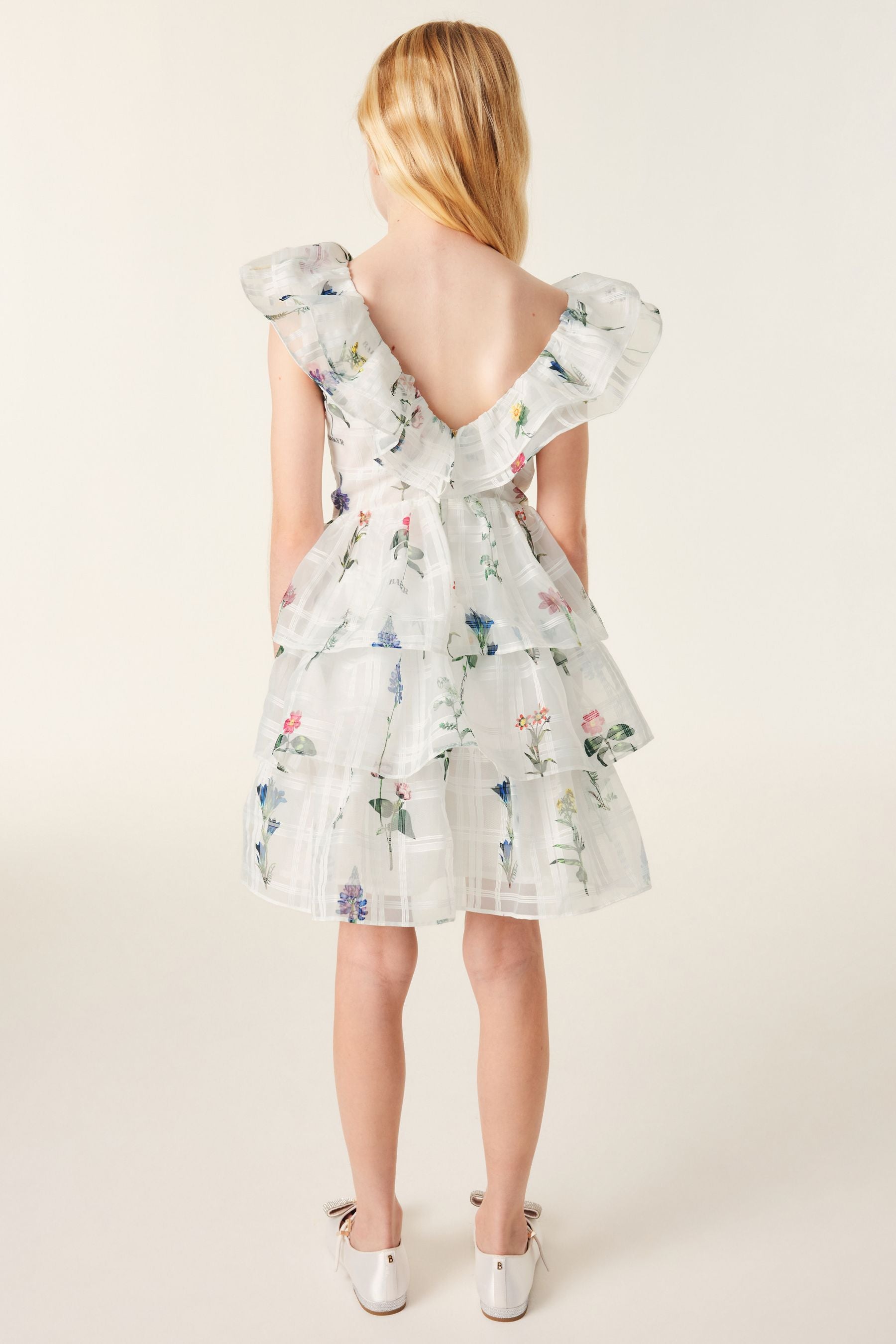 Baker by Ted Baker Floral Burnout Frilled Dress