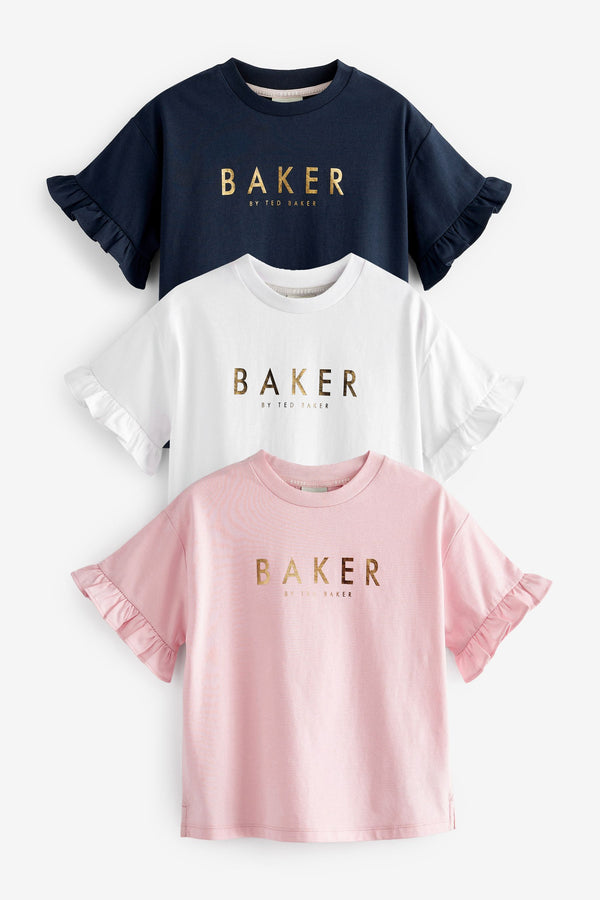 Baker by Ted Baker 100% Cotton T-Shirts 3 Pack