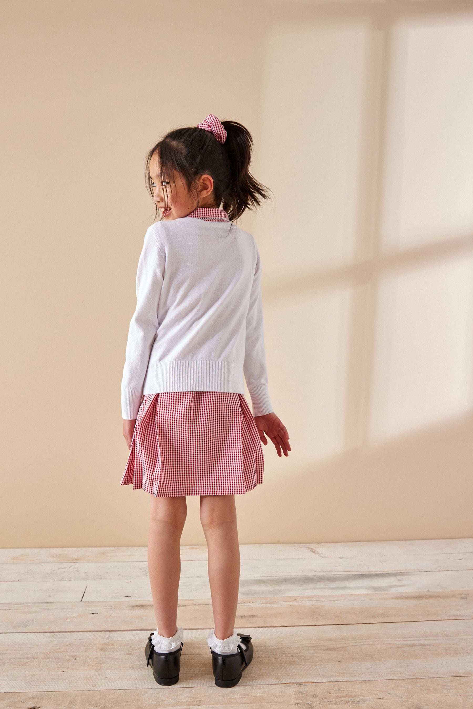 White Cotton Rich School V-Neck Cardigan (3-16yrs)