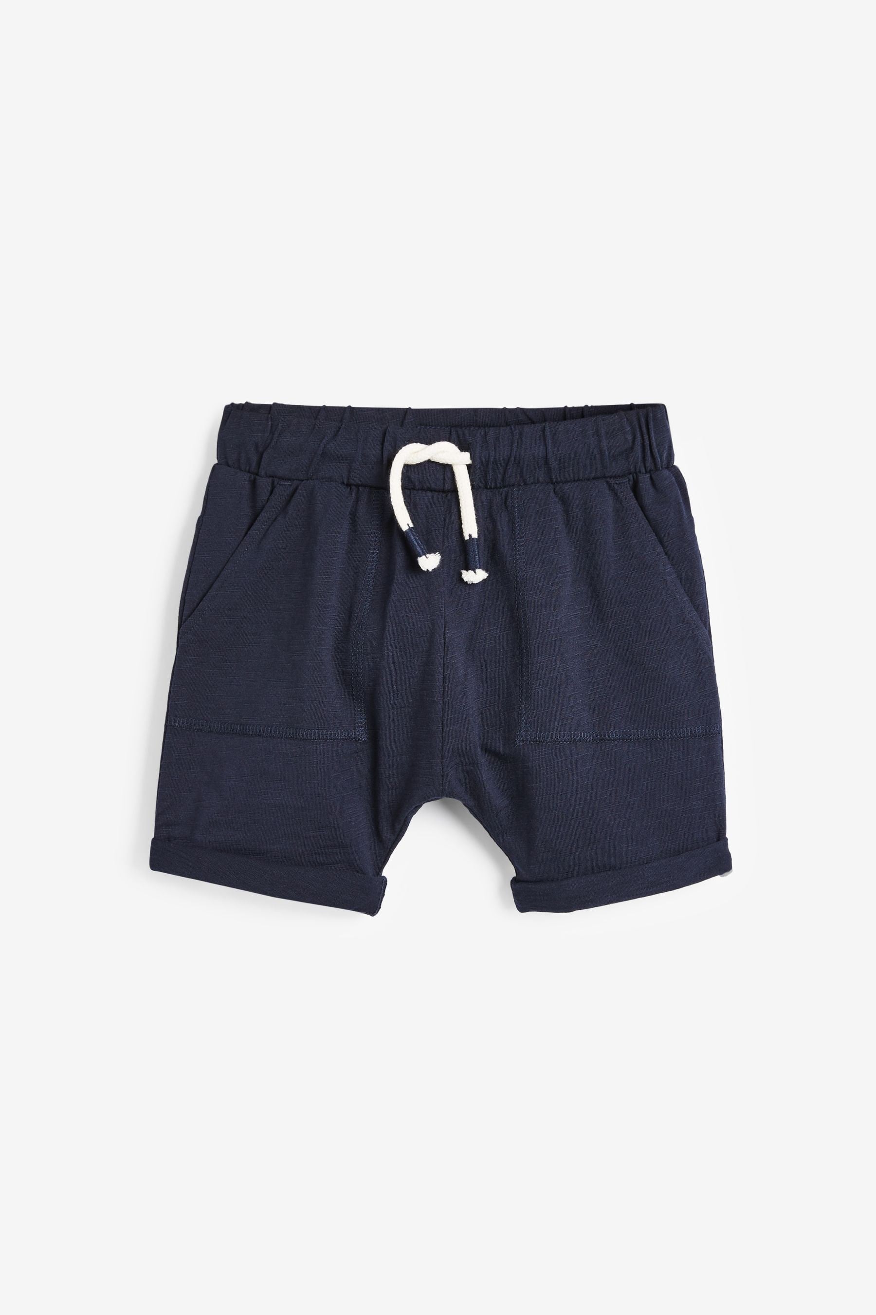 Navy/Grey/Black Lightweight Jersey 100% Cotton Shorts 3 Pack (3mths-7yrs)