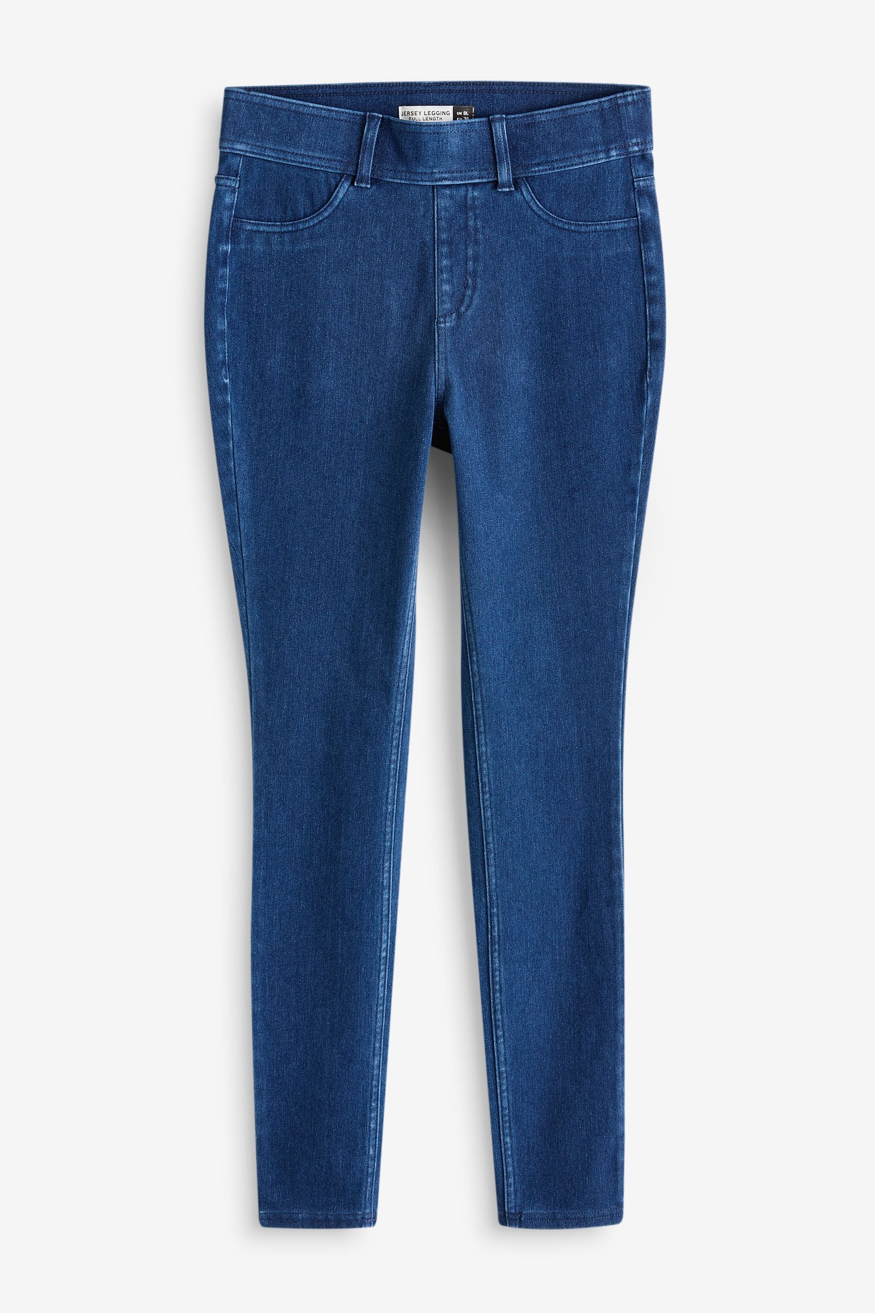 Dark Blue Jersey Denim Leggings