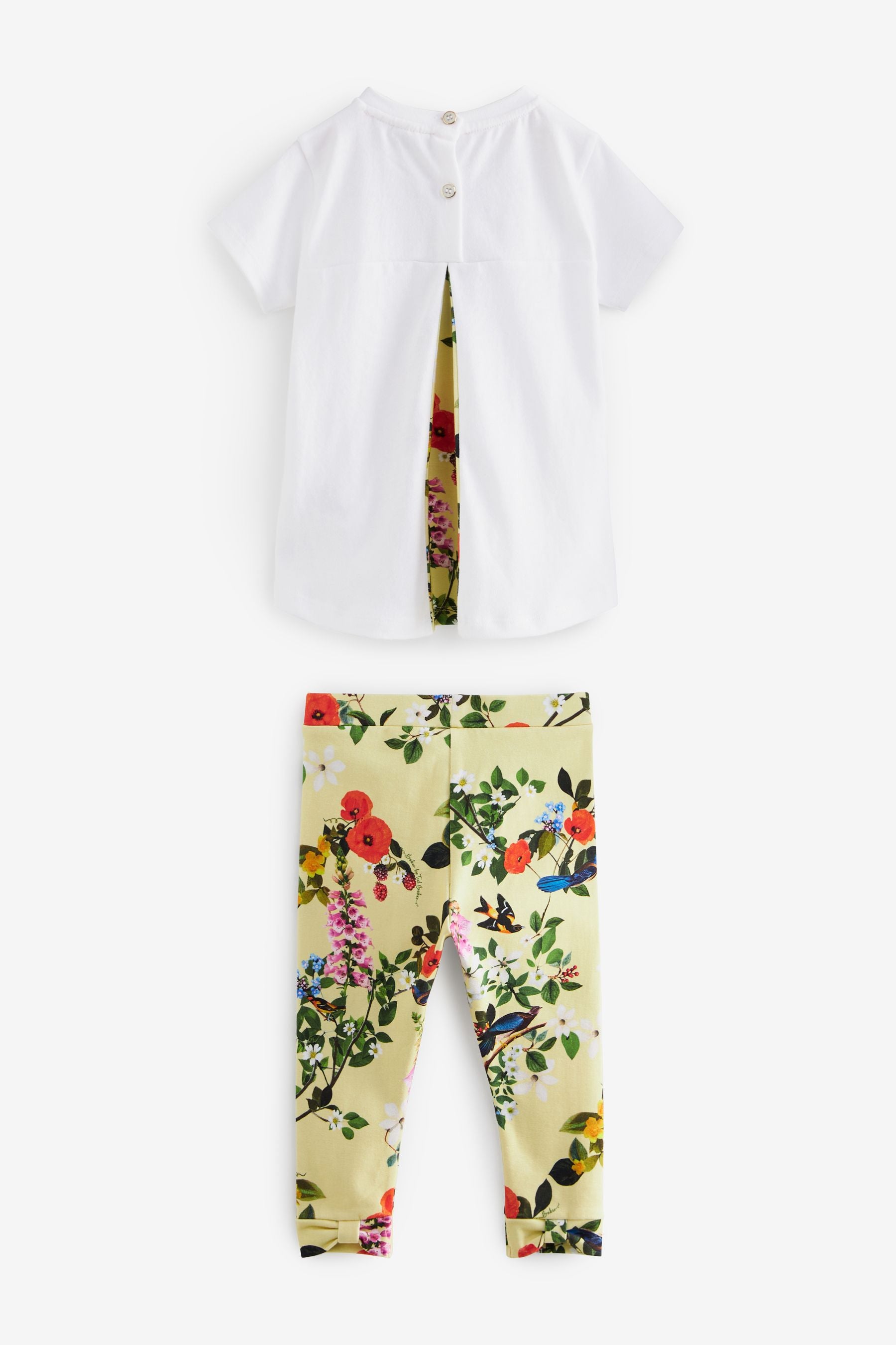 Yellow Baker by Ted Baker Yellow Floral T-Shirt And Leggings Set