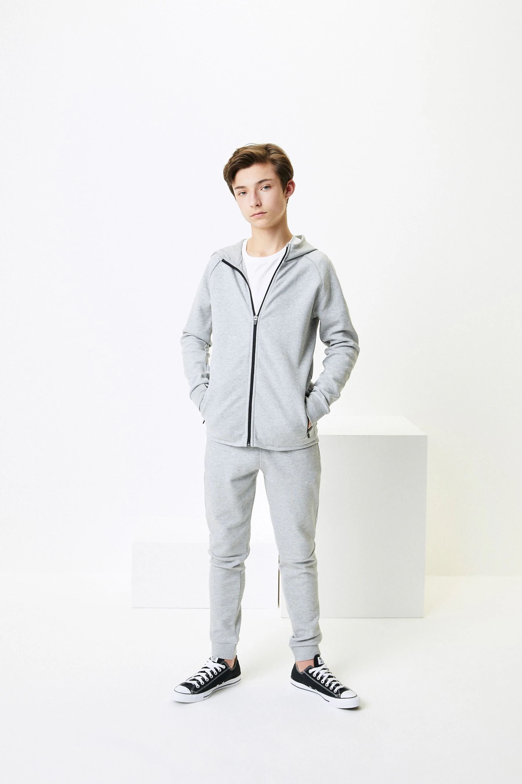 Grey Tech Sportswear Hoodie & Joggers Set (3-16yrs)