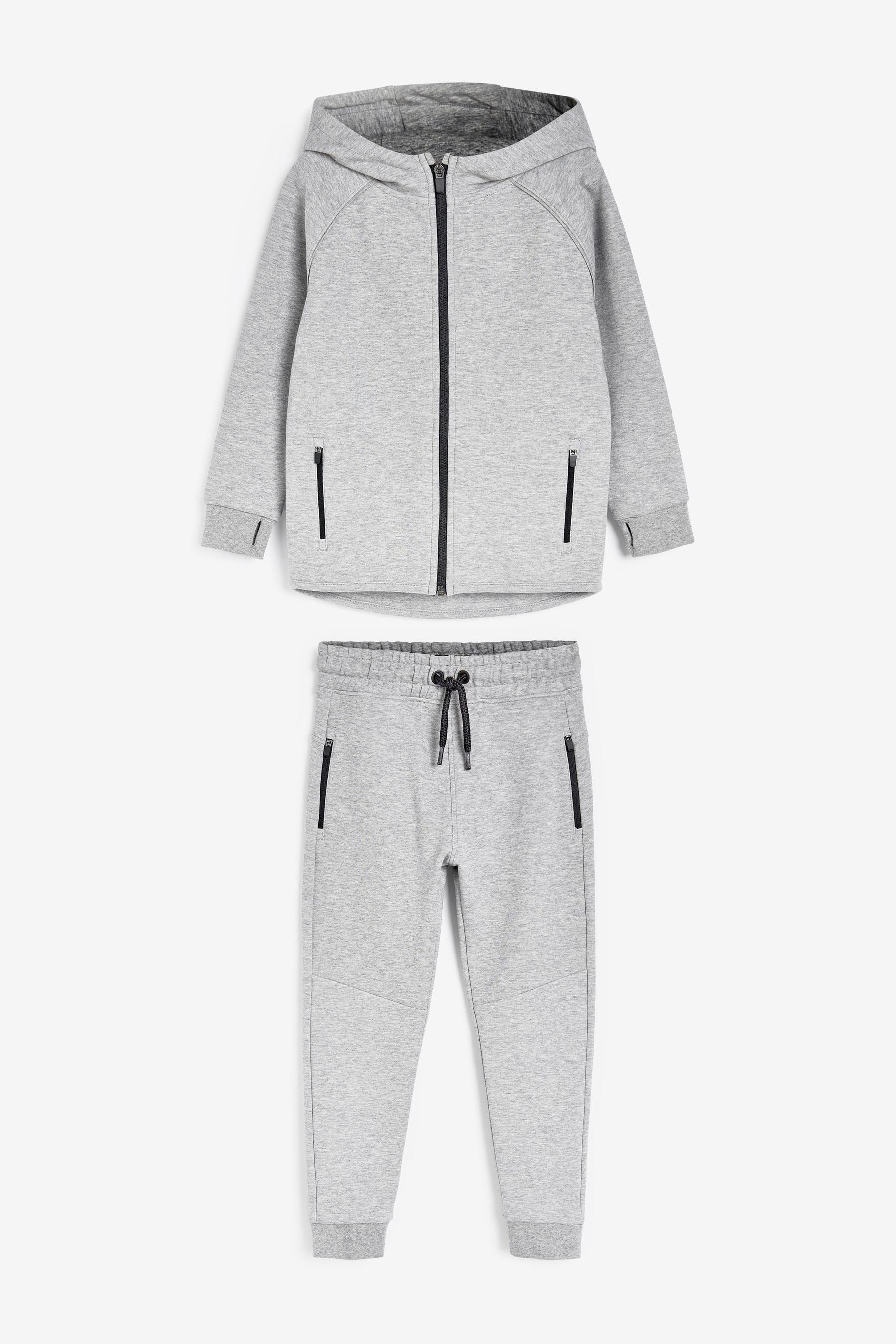 Grey Tech Sportswear Hoodie & Joggers Set (3-16yrs)