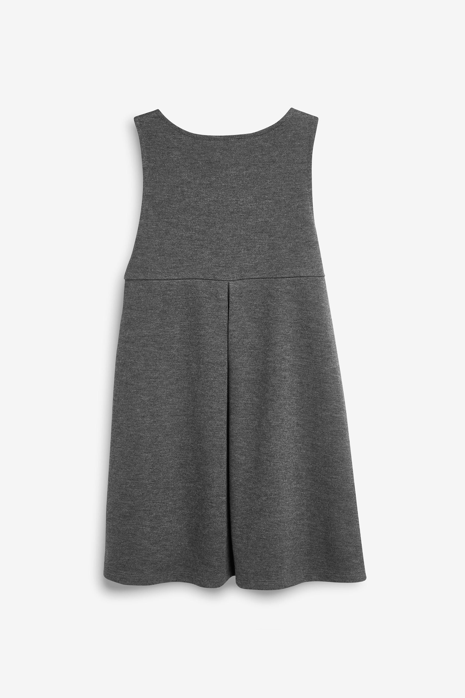 Grey Jersey Stretch Bow School Pinafore (3-14yrs)