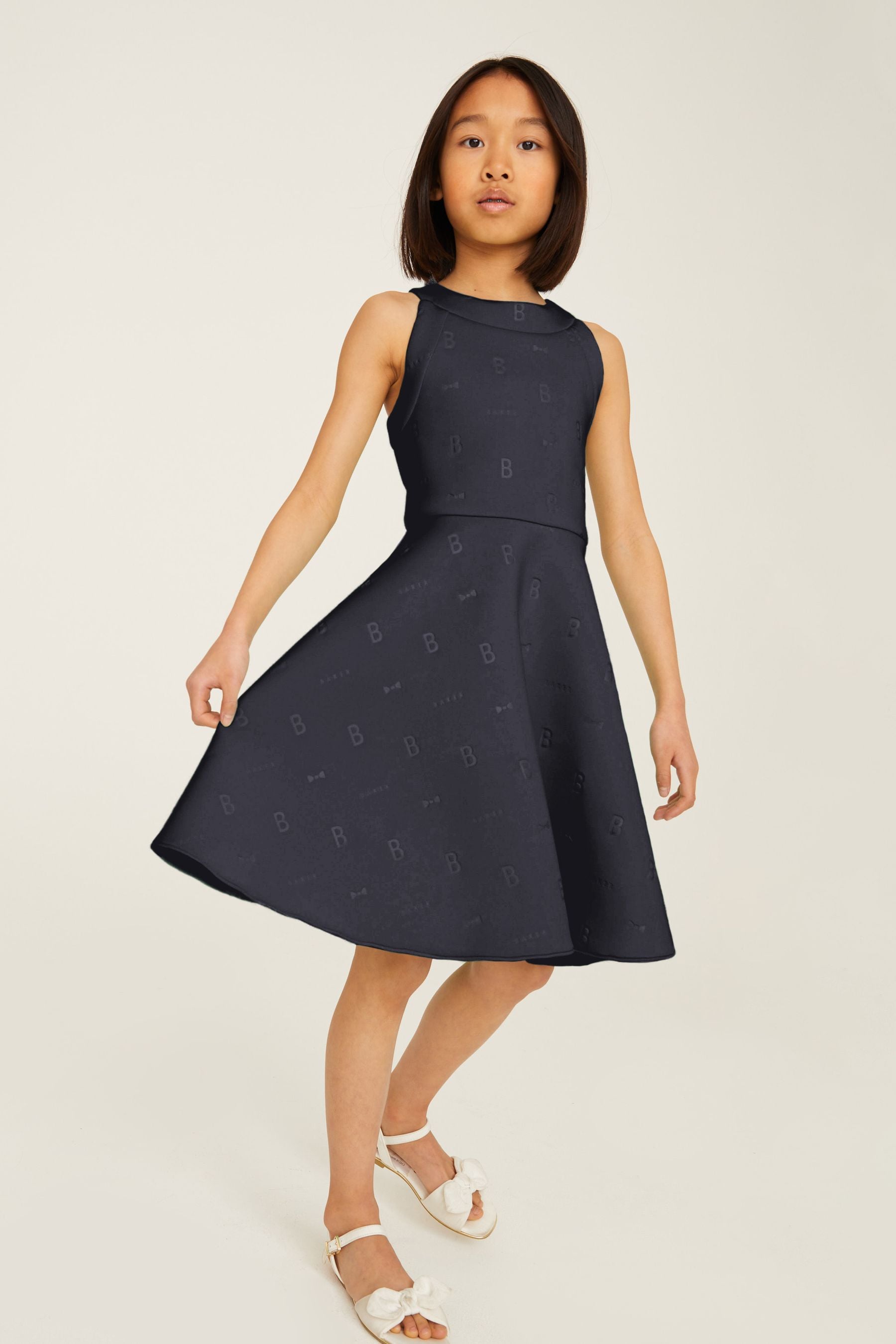 Baker by Ted Baker Halter Neck Embossed Scuba Dress