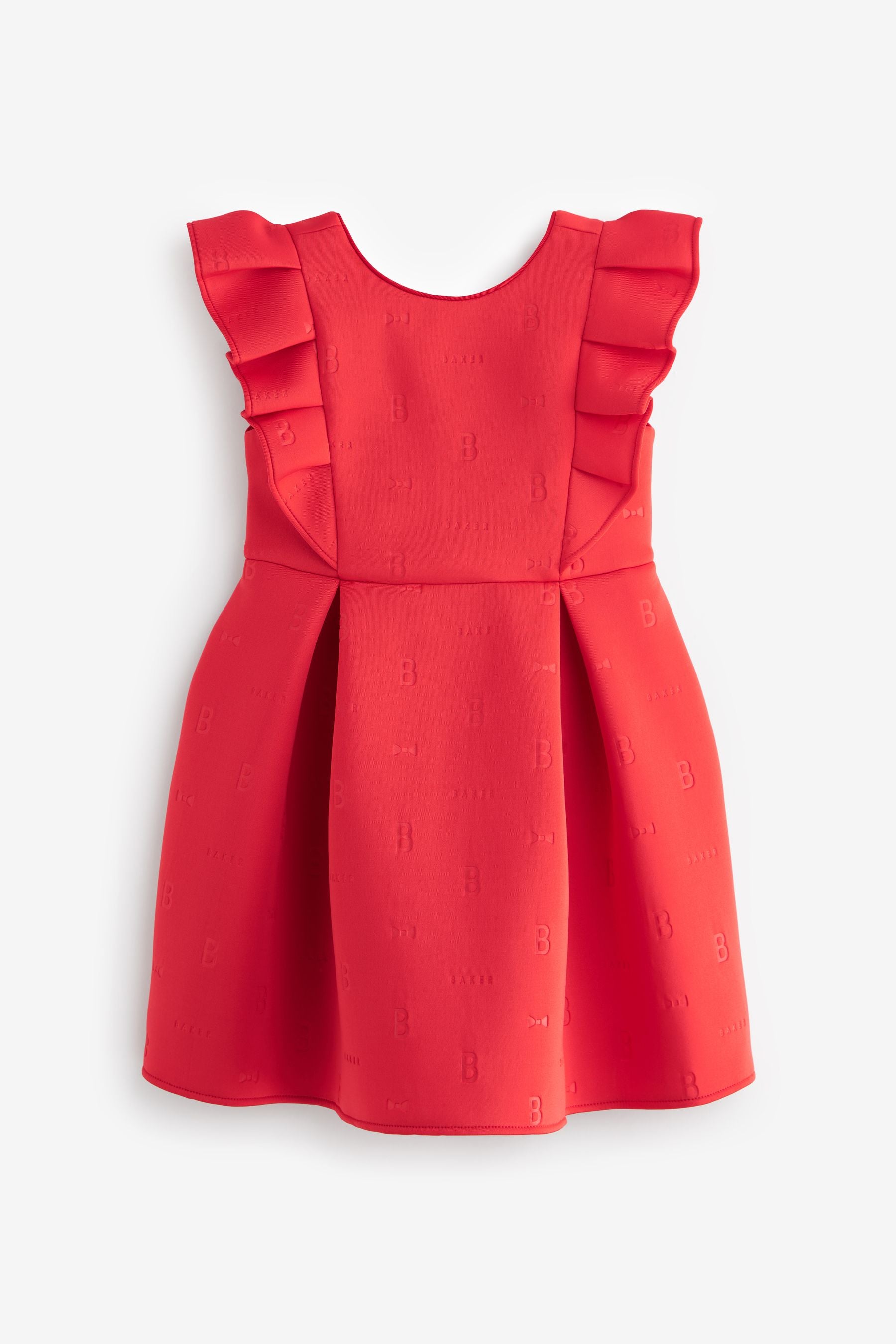 Baker by Ted Baker Embossed Frilled Scuba Dress